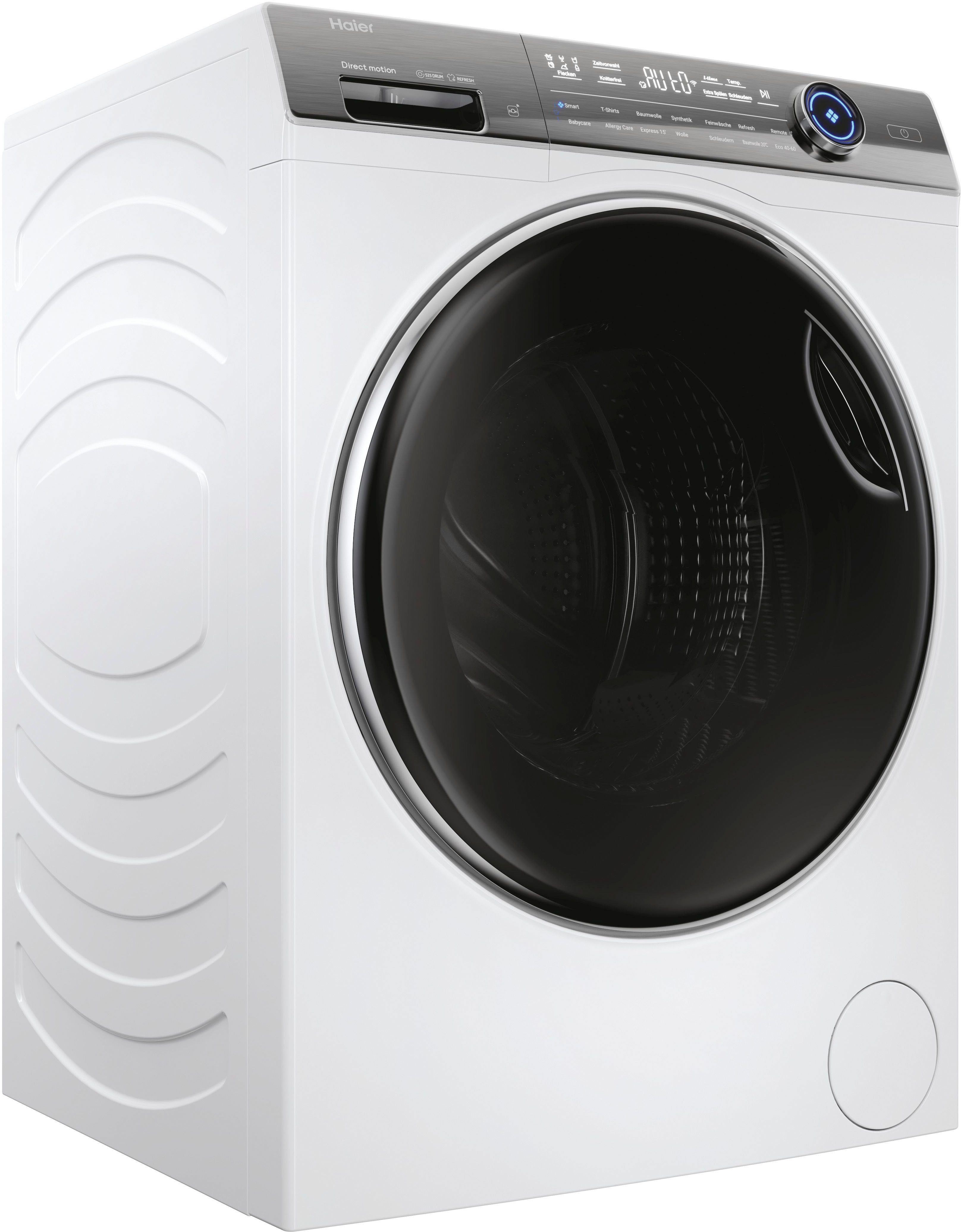 Haier Waschmaschine HW80-BD14979EU1, 8 kg, 1400 U/min, 8 kg, 1400 U/min, Flüsterleiser Motor, AutoDose, Vollwasserschutz
