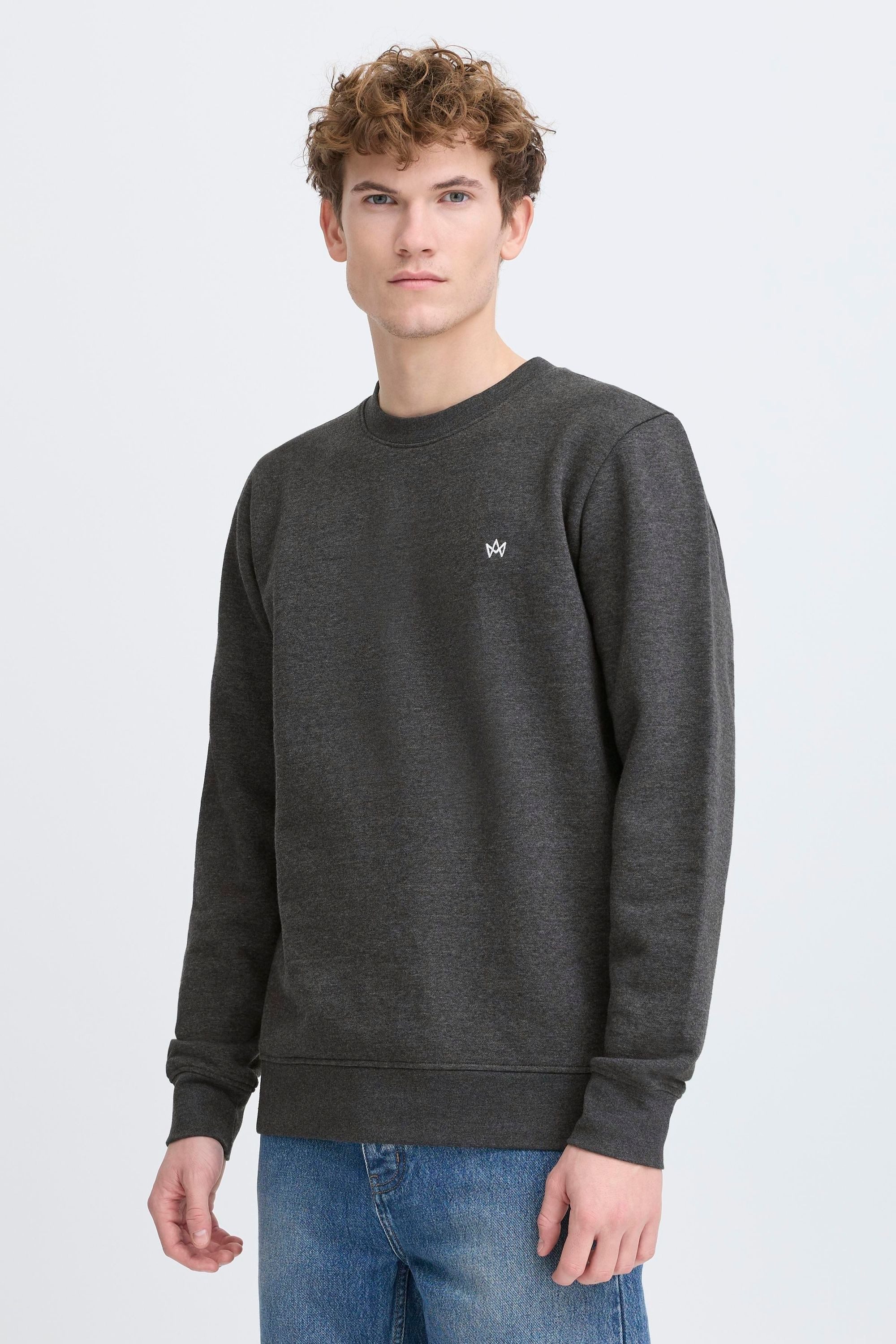 Kronstadt Sweater KSRichards Basic Crewneck mit Stickerei
