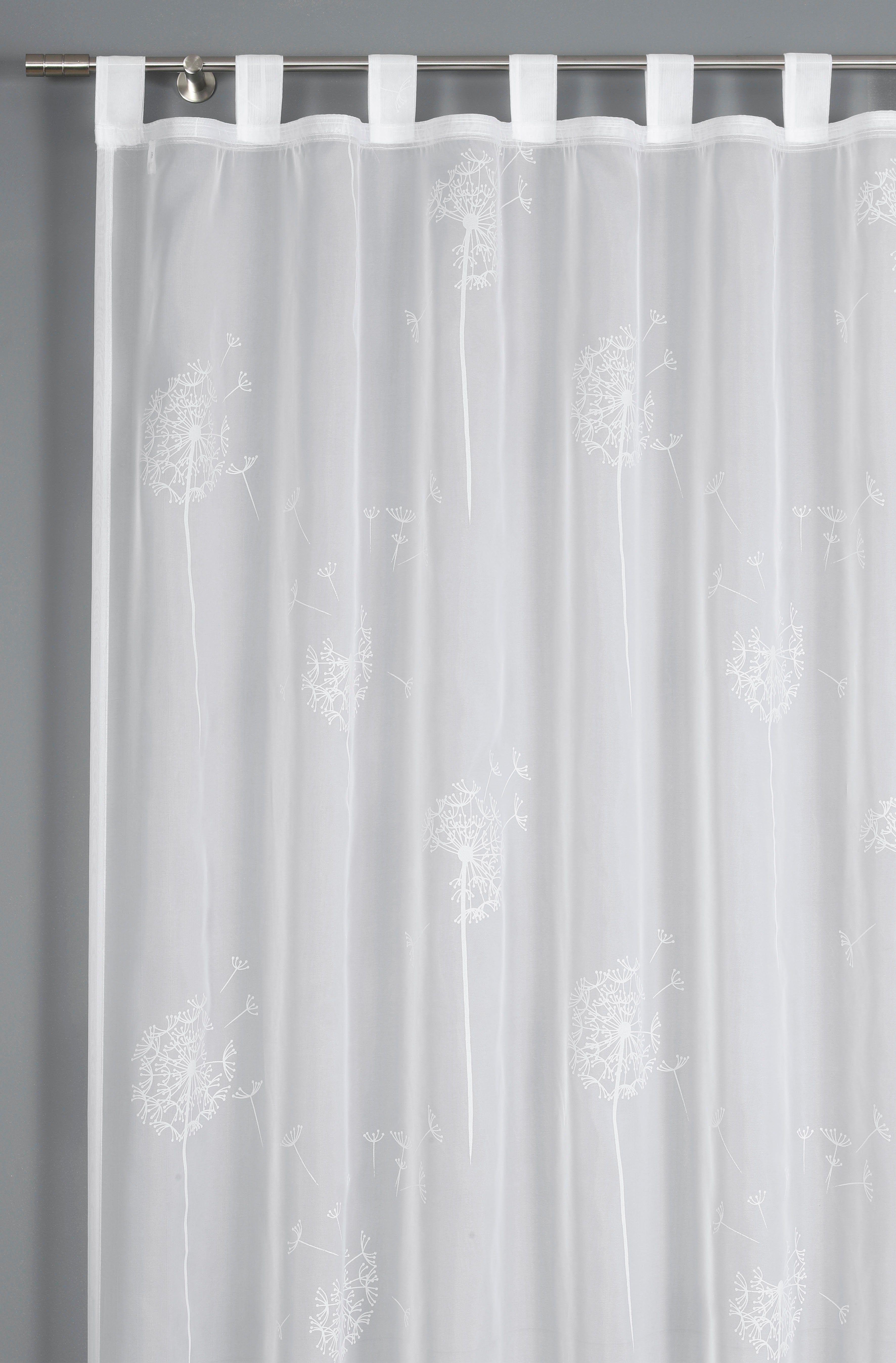 GARDINIA Vorhang Voile-Flock, Schlaufen (1 St), günstig online kaufen