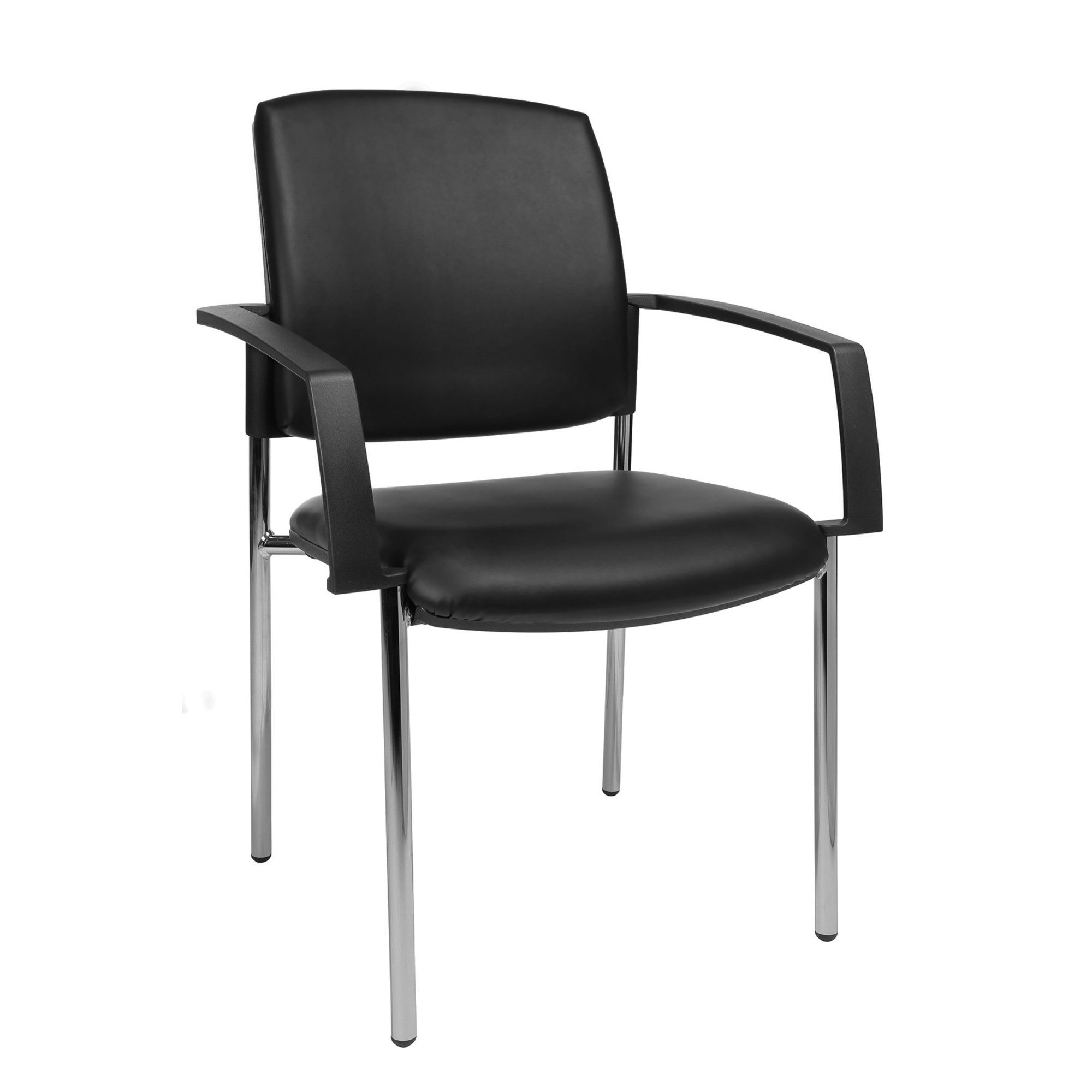 TOPSTAR Besucherstuhl Besucherstuhl MEDICAL10 KH190AD30 mAL Stahl chrom Bezug schwarz