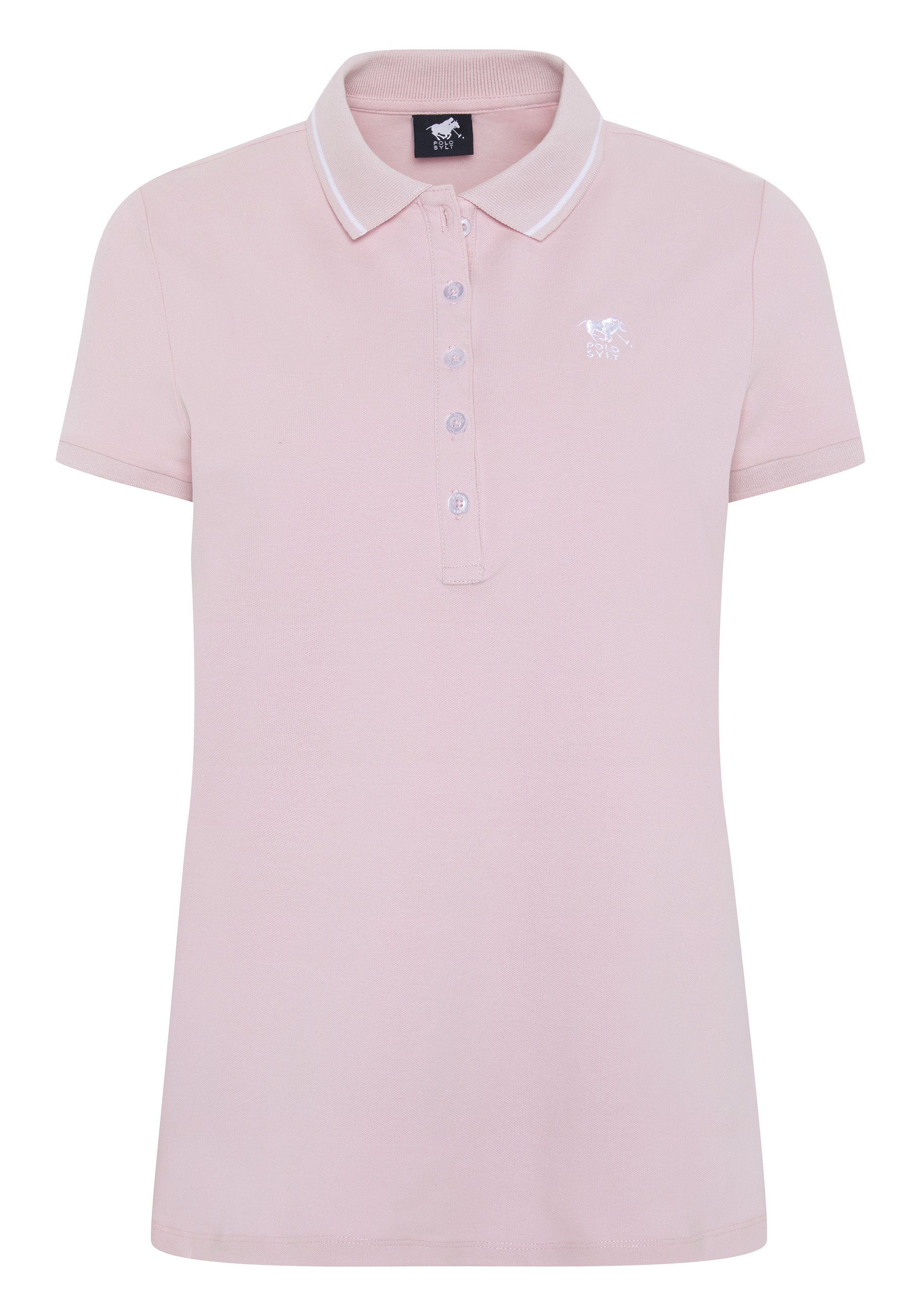 Polo Sylt Poloshirt im Basic-Stil mit Label-Stickerei