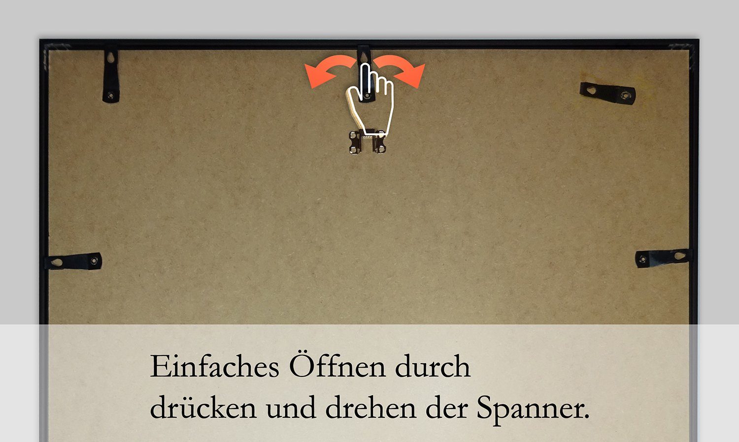 Wallario Rahmen Wechselrahmen aus Alu, passend für Mini-Poster (40 x 50 cm), Schwarz