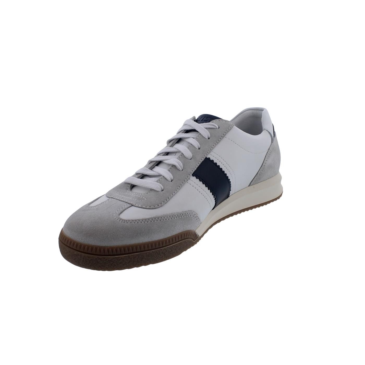 Mephisto Mephisto Elyo Sneaker, Velours- / Glattleder kombi., hellgrau weiß bla Schnürschuh