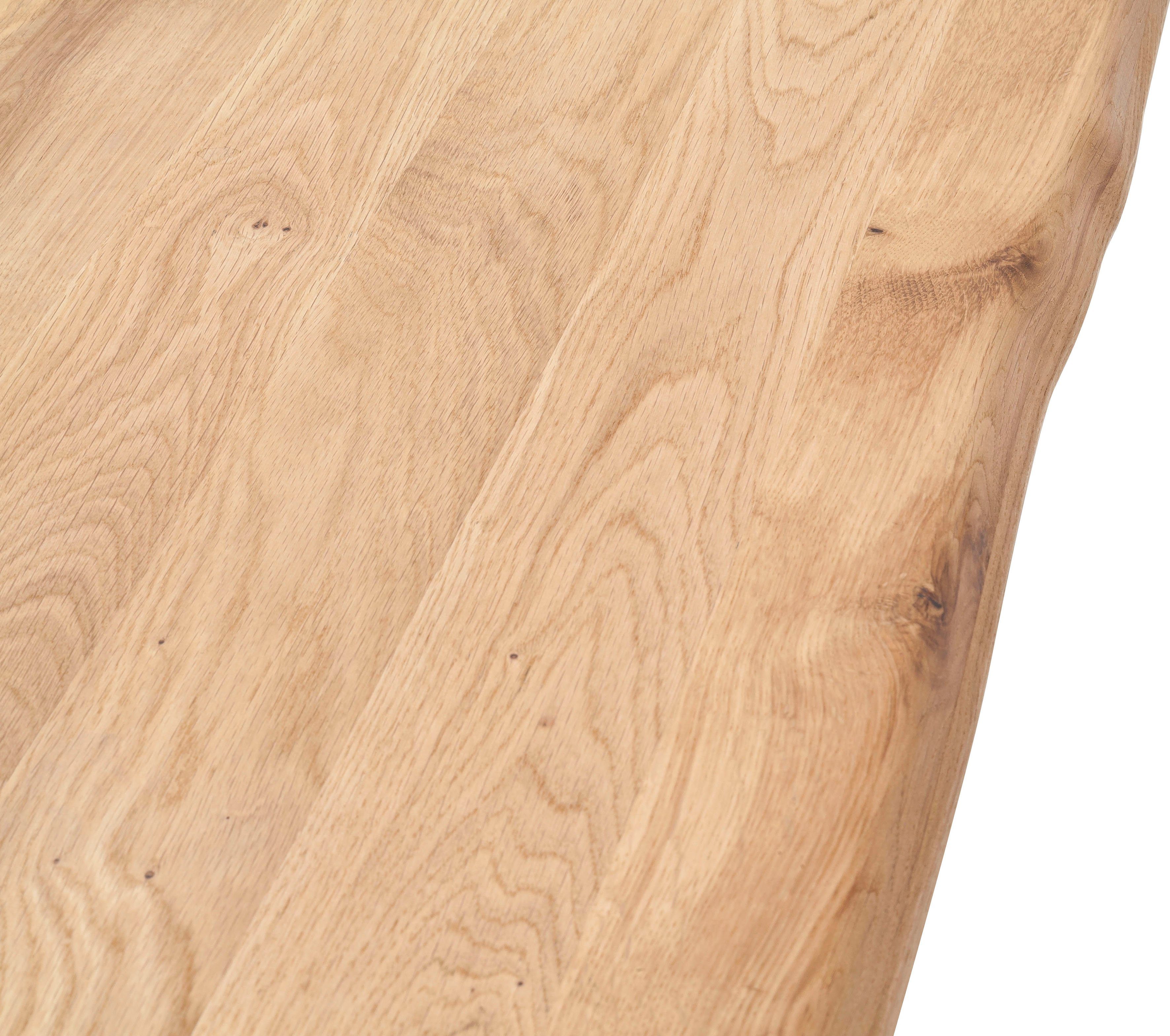 MCA furniture Esstisch »Greta«, Esstisch Massivholz mit Baumkante oder grader Kante-kaufen