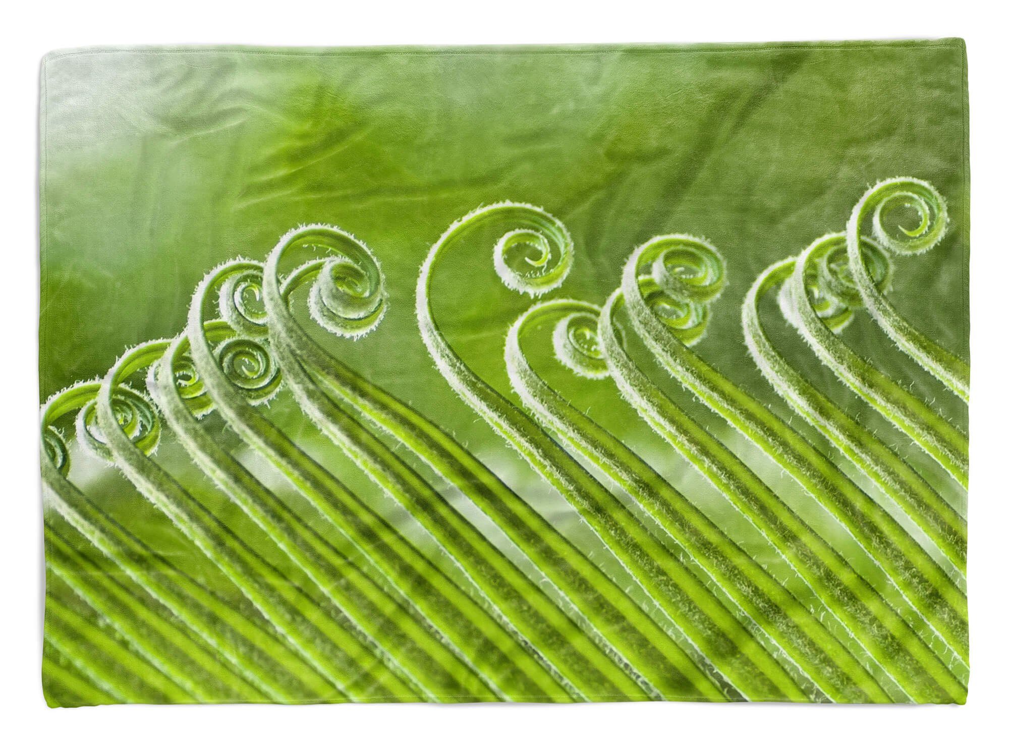 Sinus Art Handtücher Handtuch Strandhandtuch Saunatuch Kuscheldecke mit Fotomotiv Grüne Pflanze Sonn, Baumwolle-Polyester-Mix (1-St), Handtuch