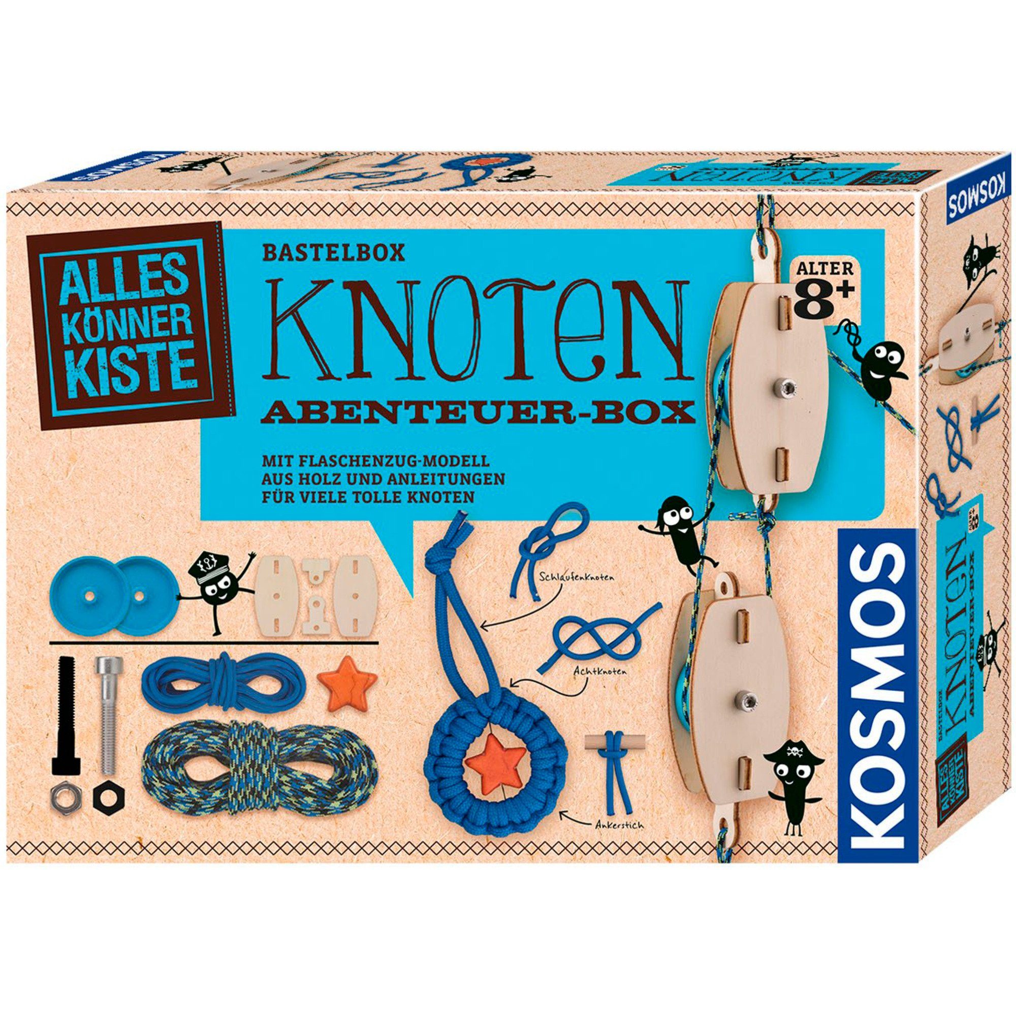 Kosmos Kreativset Kosmos Bastelbox Knoten Abenteuer-Box, Basteln
