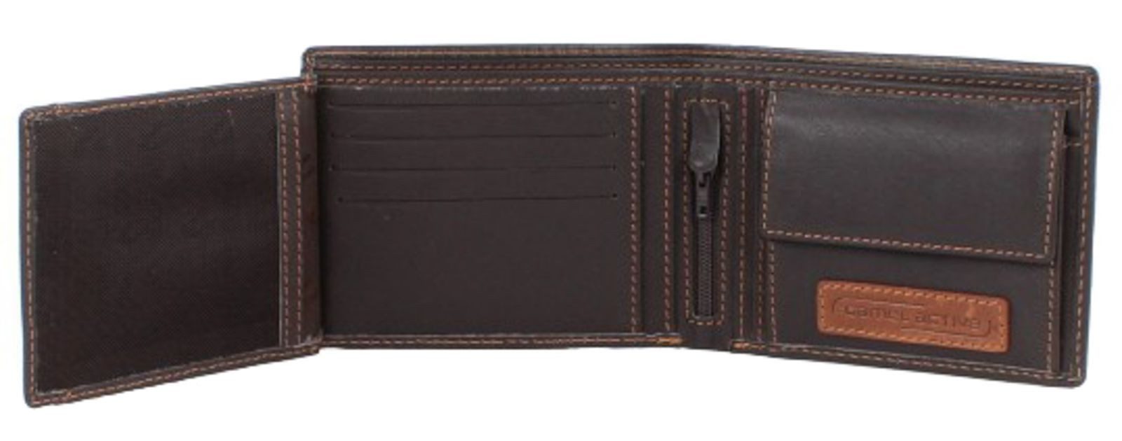 camel active Geldbörse Wallet, aus echtem Kalbsleder