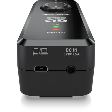 TC-Helicon Digitales Aufnahmegerät (GO SOLO 1 Kanal Audio Interface - USB Audio Interface)