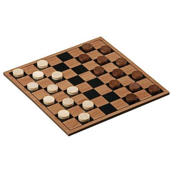 Philos Spiel, Familienspiel 3144 - Dame, Set, Brettspiel aus Holz, 1-2 Spieler, ab 8 Jahre, Strategiespiel