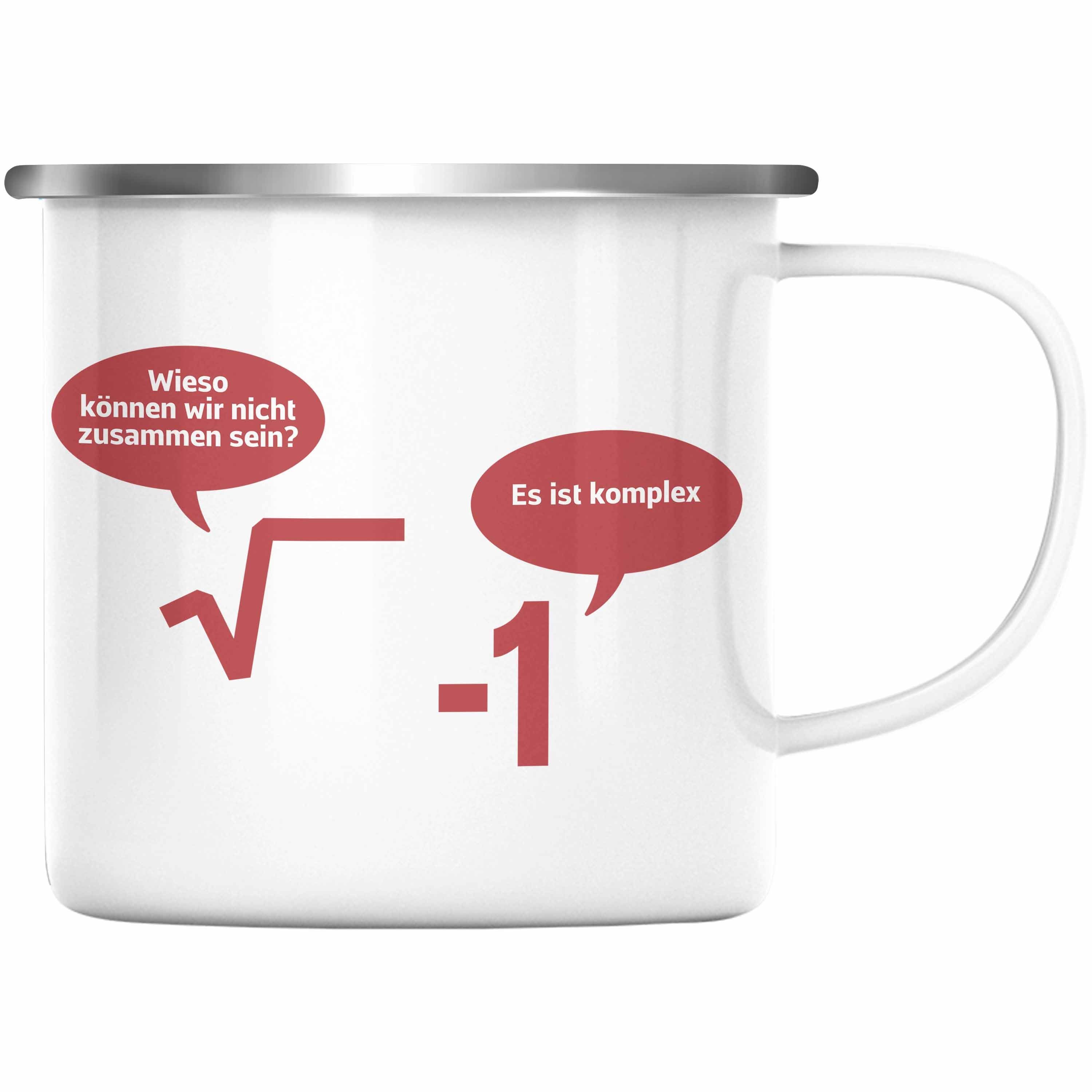 Trendation Thermotasse Trendation - Mathelehrer Emaille Tasse Mathematiker Physik Emaille Ta
