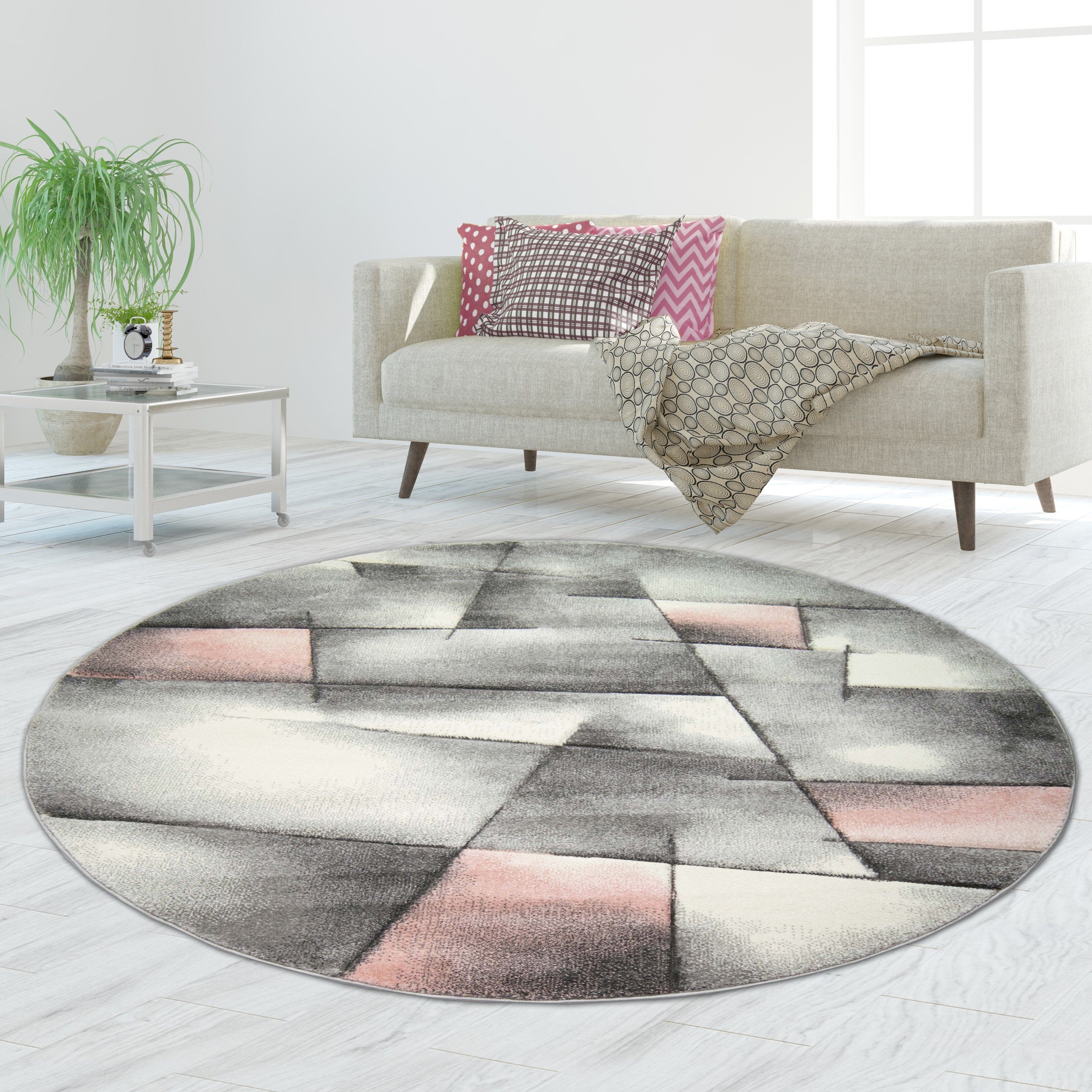 TeppichHome24 Teppich Teppich Kurzflor in pastell günstig online kaufen