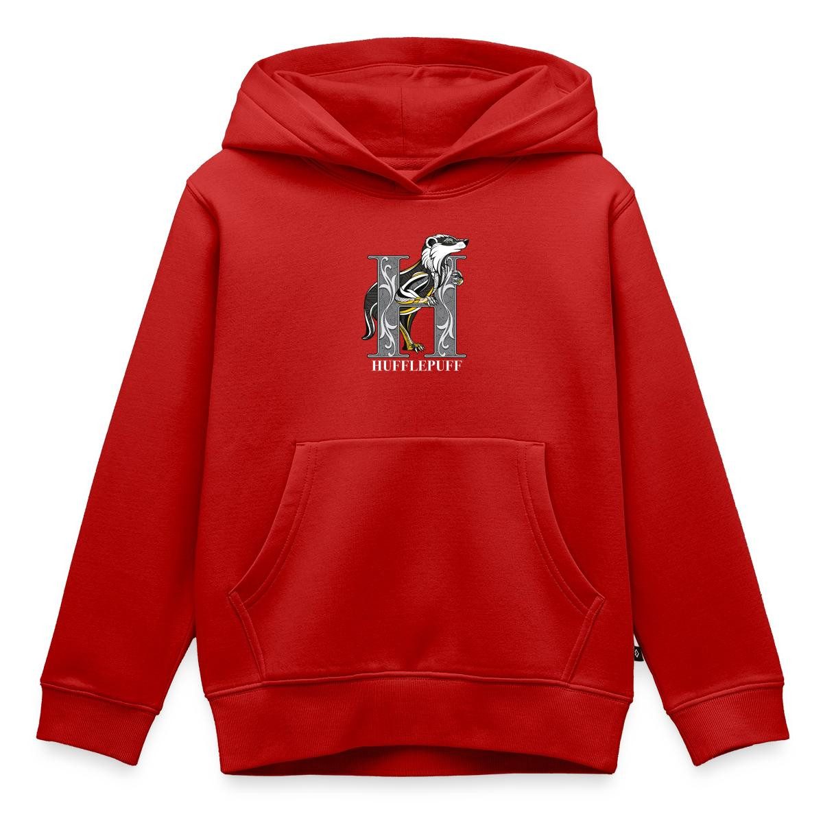 Hoodie Harry Potter Hufflepuff Gold monochrom Kinder Premium Hoodie