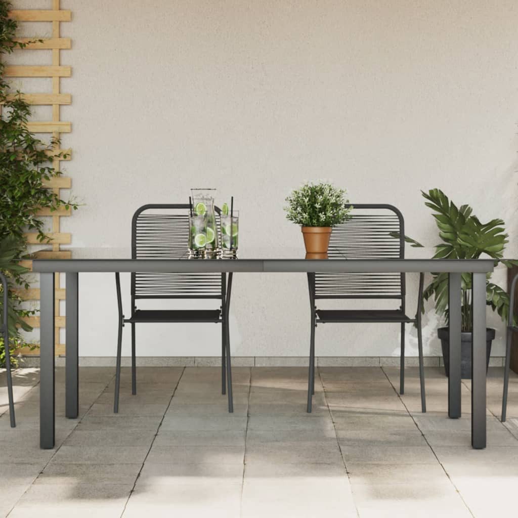 furnicato Gartentisch Schwarz 190x90x74 cm Aluminium günstig online kaufen