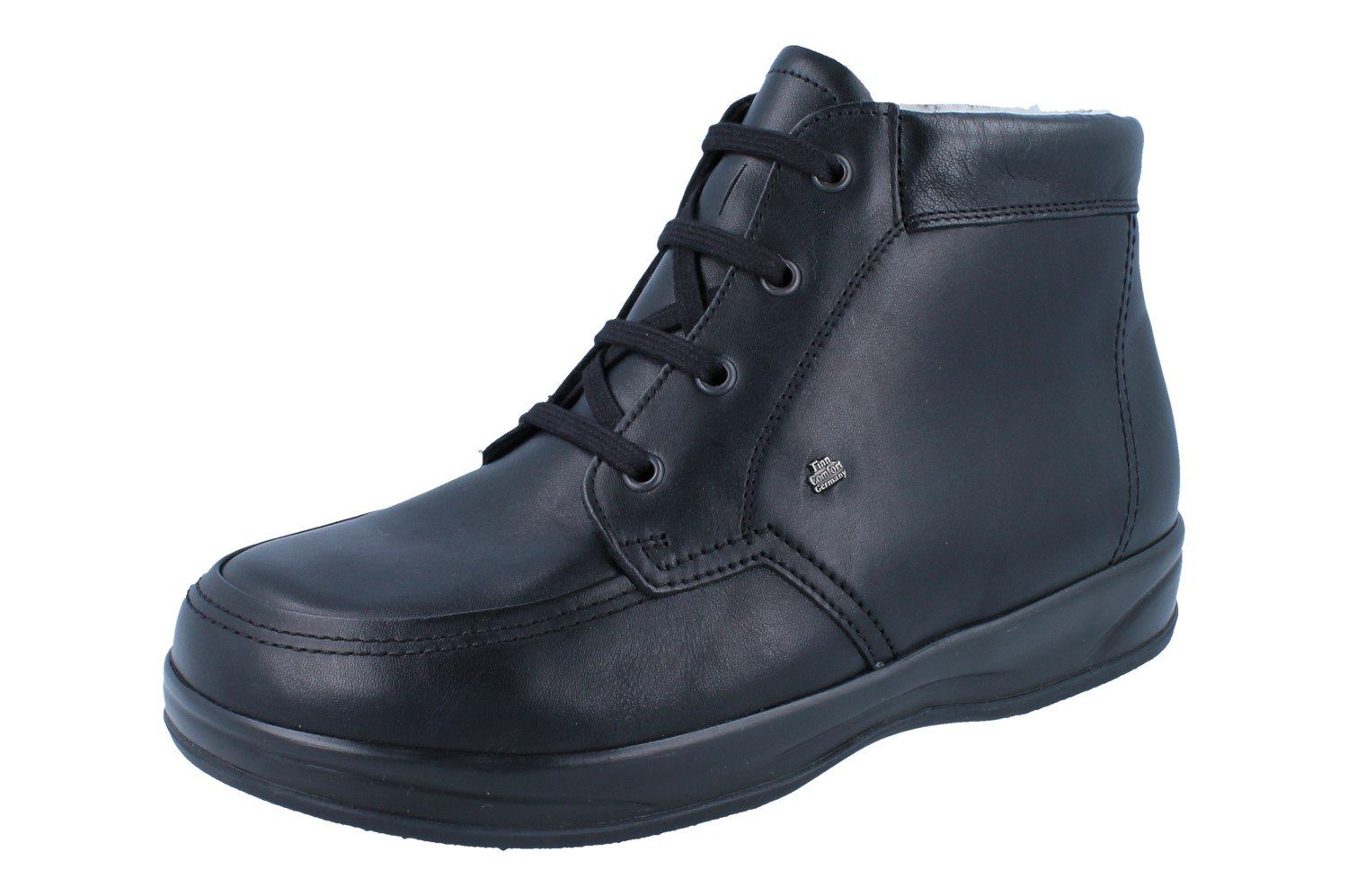 Finn Comfort FINN COMFORT Grenoble Herren Winterstiefel schwarz Glattleder Winterstiefel Wechselfußbett