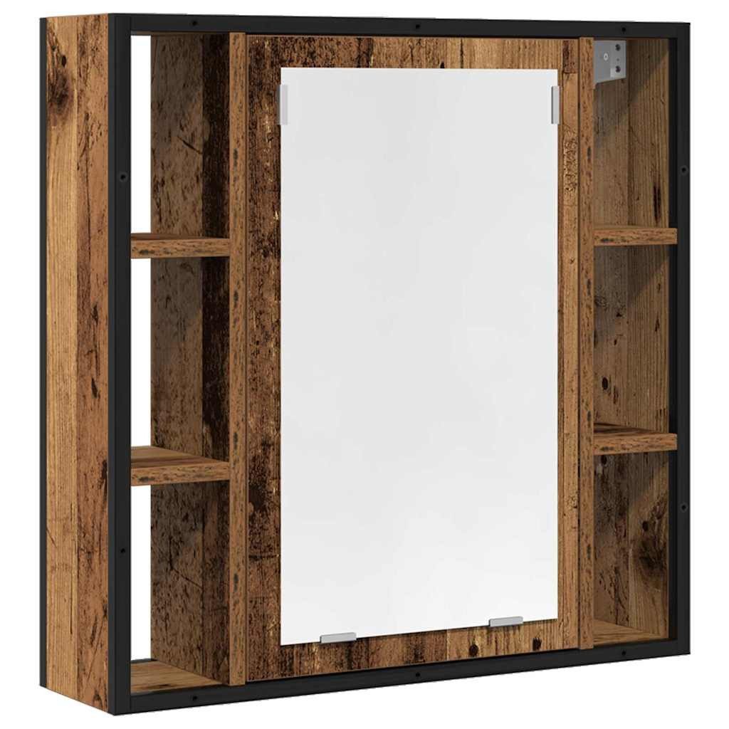 vidaXL Spiegelschrank Badspiegel Spiegelschrank Altholz-Optik 60x16x60 cm H günstig online kaufen