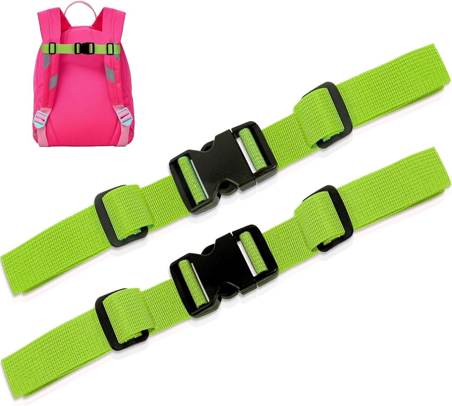 Coonoor Brustgurt Verstellbarer Brustgurt Rucksack 2 Stück Rucksackriemen Nylon (2-tlg), Mit Schnellverschluss, Rutschfester Gurtband Für Schultasche