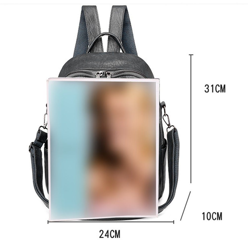 Schwarz VIVIHEYDAY (Schultertasche), Tagesrucksack, für lässiger Damen Rucksack Modischer mittelgroß aus Kunstleder