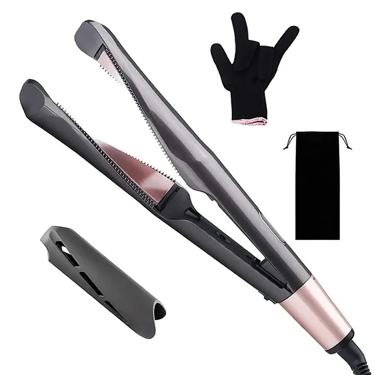 Glätteisen 2-in-1 Haarglätter & Lockenstab mit Display 5 Temperaturen 150–230 °C