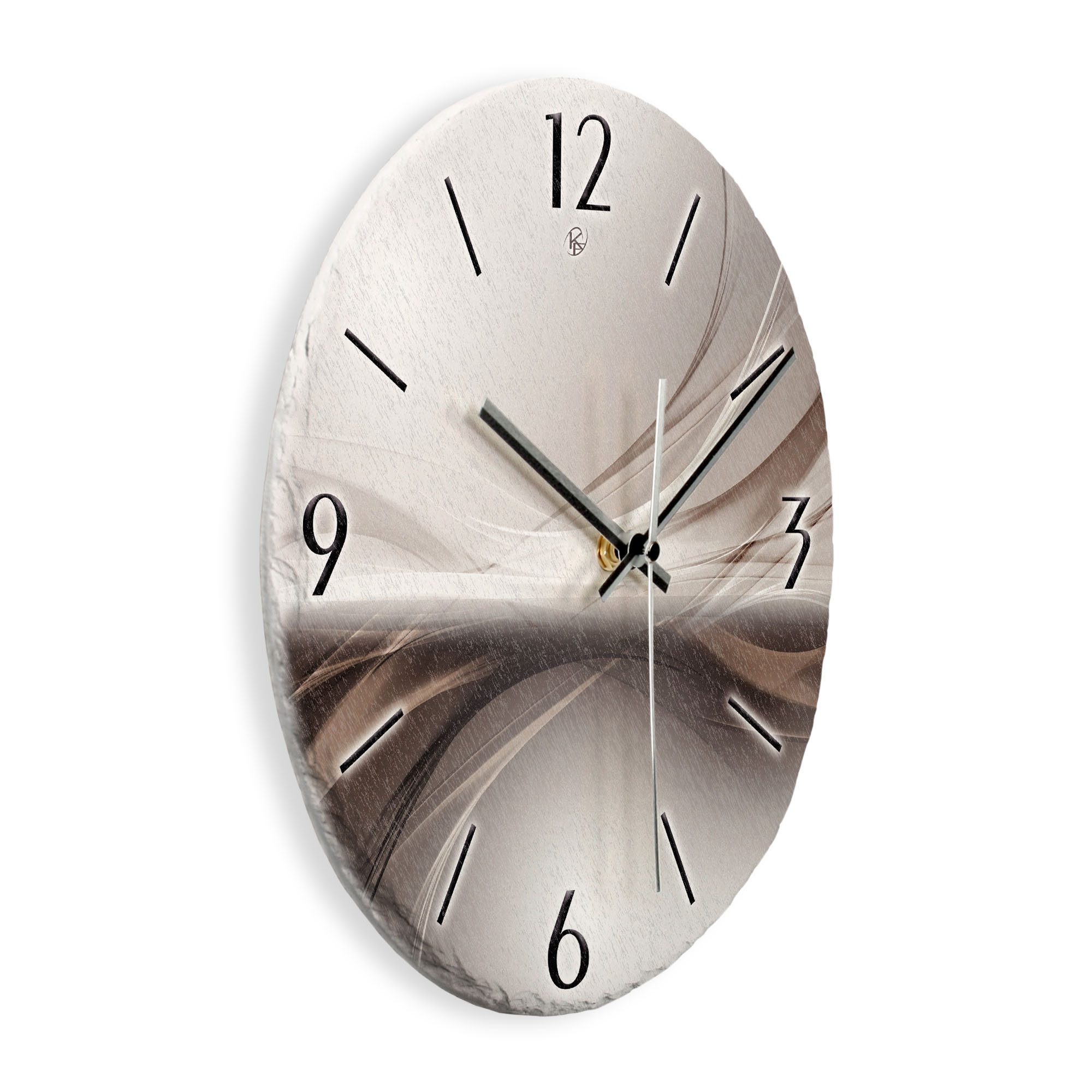 Kreative Feder Wanduhr Wanduhr „Silverline“ aus Stein (Keramik) in Schiefer günstig online kaufen