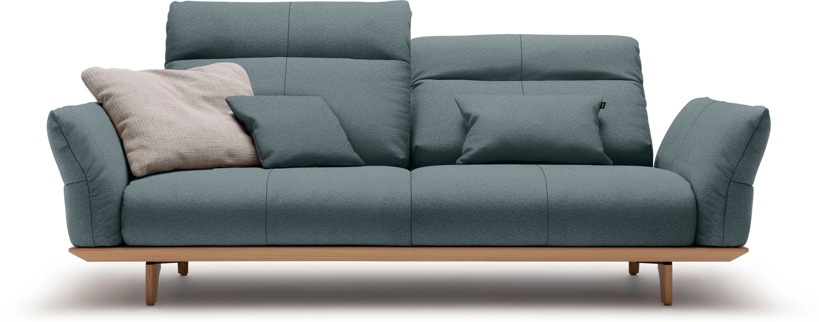 Creation BY ROLF BENZ 3-Sitzer CR.460, Designsofa mit verstellbarer Rückenlehne, extra bequem, Sockel in Eiche, Füße Eiche natur, Breite 208 cm