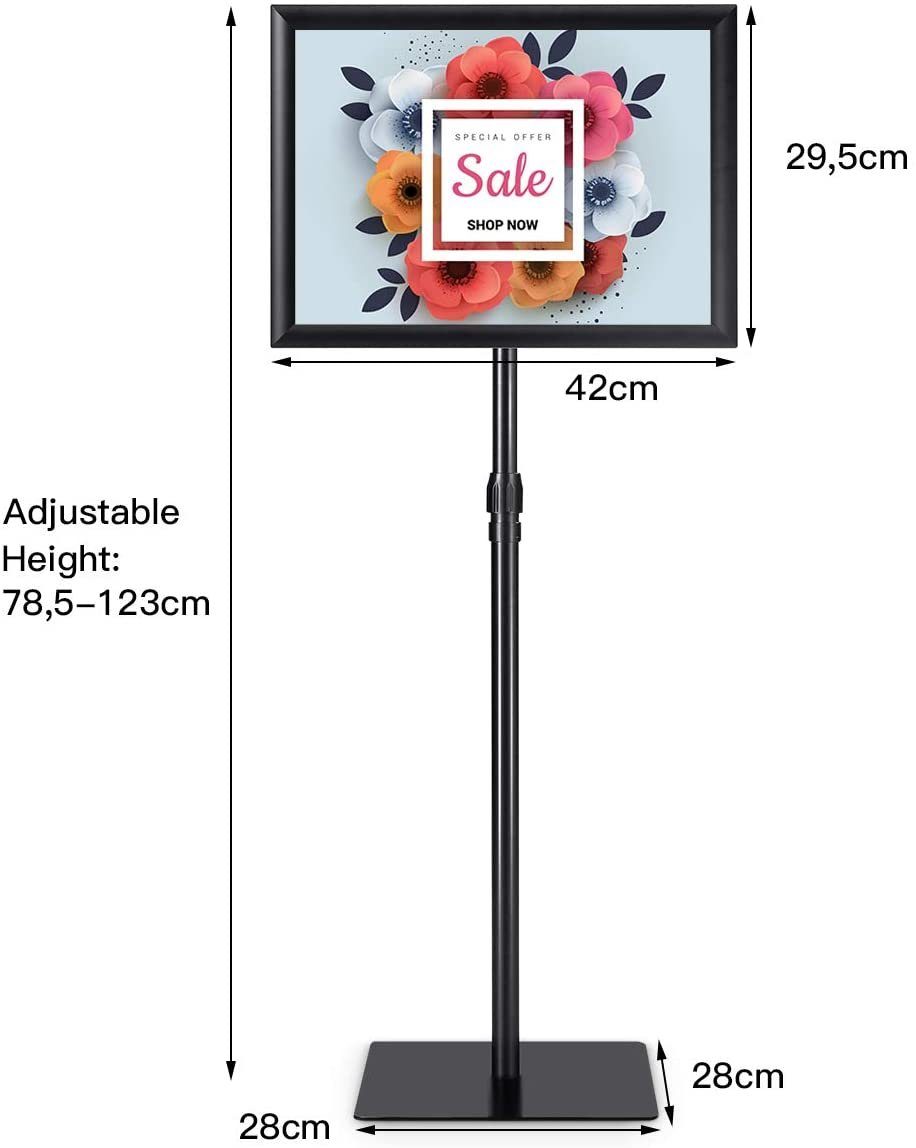 COSTWAY Standtafel, (1-tlg), A3 Infoständer mit beschwertem Sockel & 360° Rotation