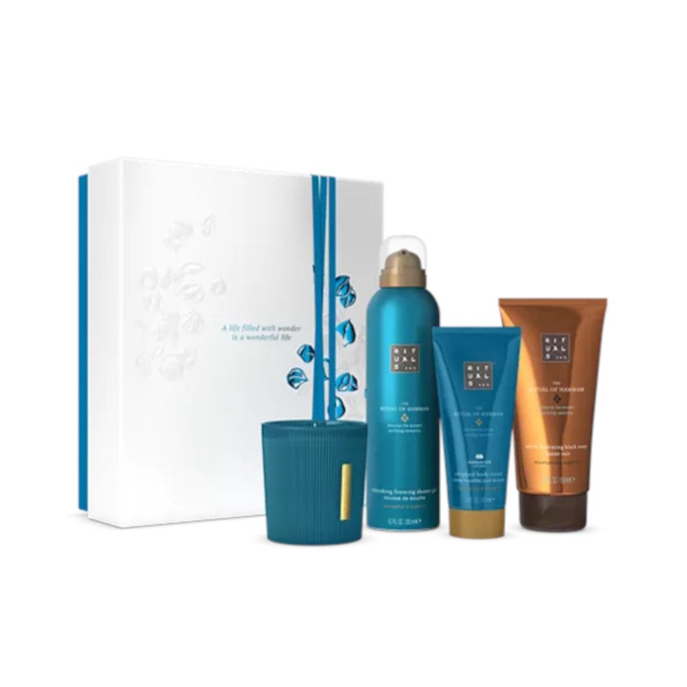 Rituals Pflege-Geschenkset Rituals Medium Geschenkset – 4-tlg, stilvoll & edel., 4-tlg., Kompakt, 4 Pflegeprodukte, edel & vielseitig