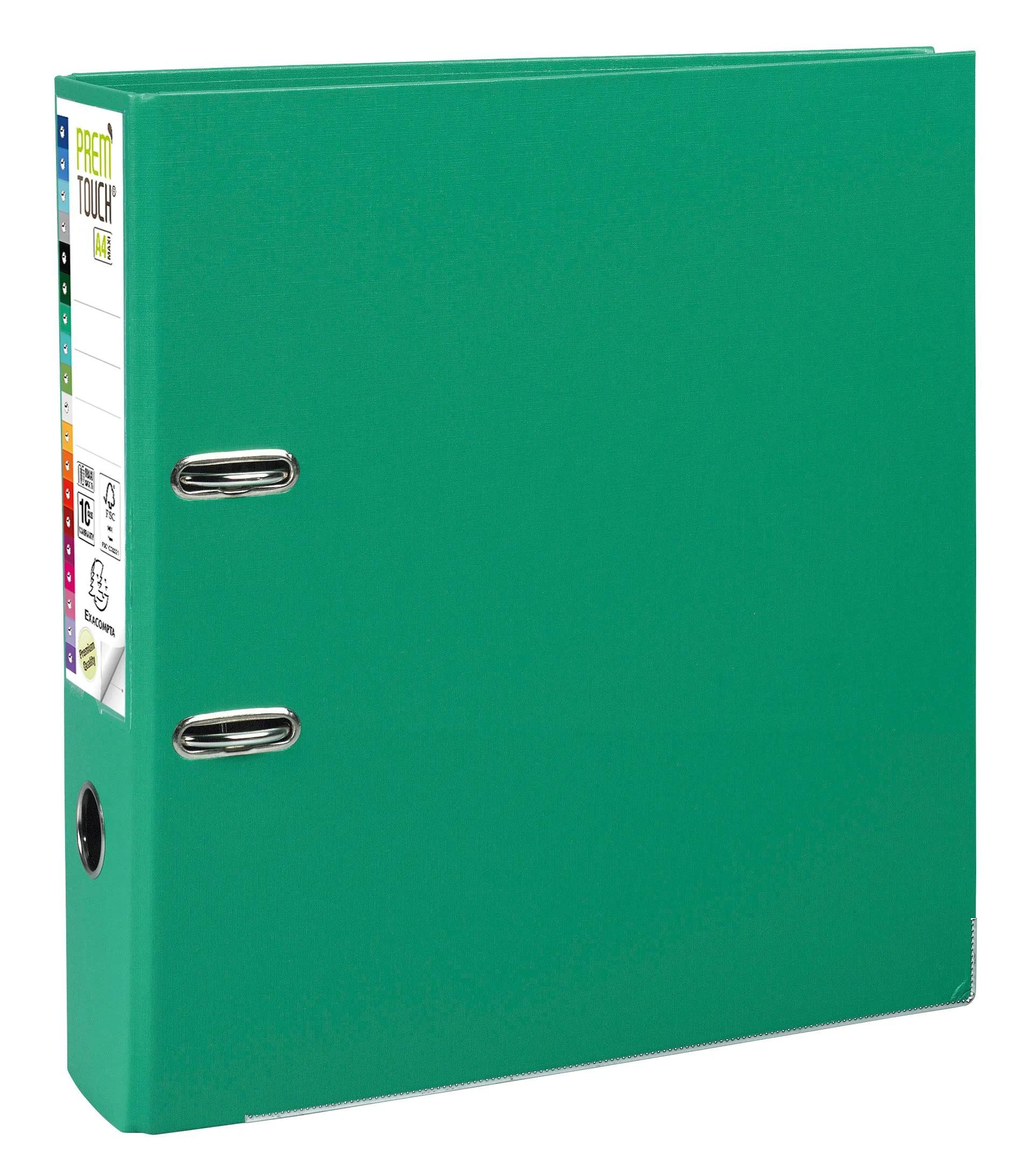EXACOMPTA Aktenordner 10x Ordner Prem'Touch außen PP Rücken 80mm 32x30cm A4 Maxi Grün 53343E, Ordner PP
