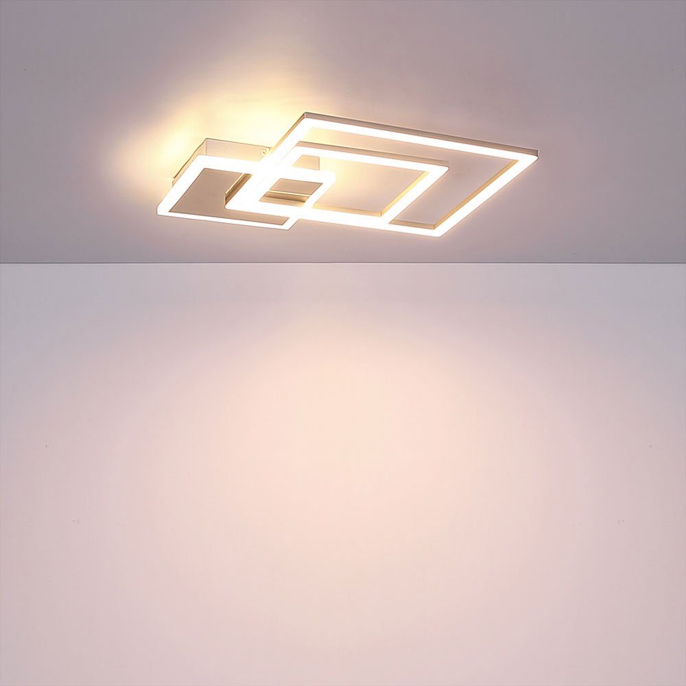 verbaut, Zimmer Ess Design Deckenlampe LED-Leuchtmittel LED etc-shop Deckenleuchte, Beleuchtung LED fest eckig Wohn