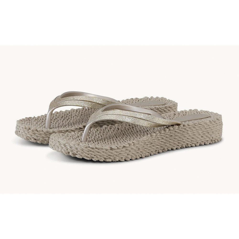Ilse Jacobsen ILSE JACOBESEN Damen Plateau Flip-Flops CHEERFUL13 mit Glitzerriemen Zehentrenner