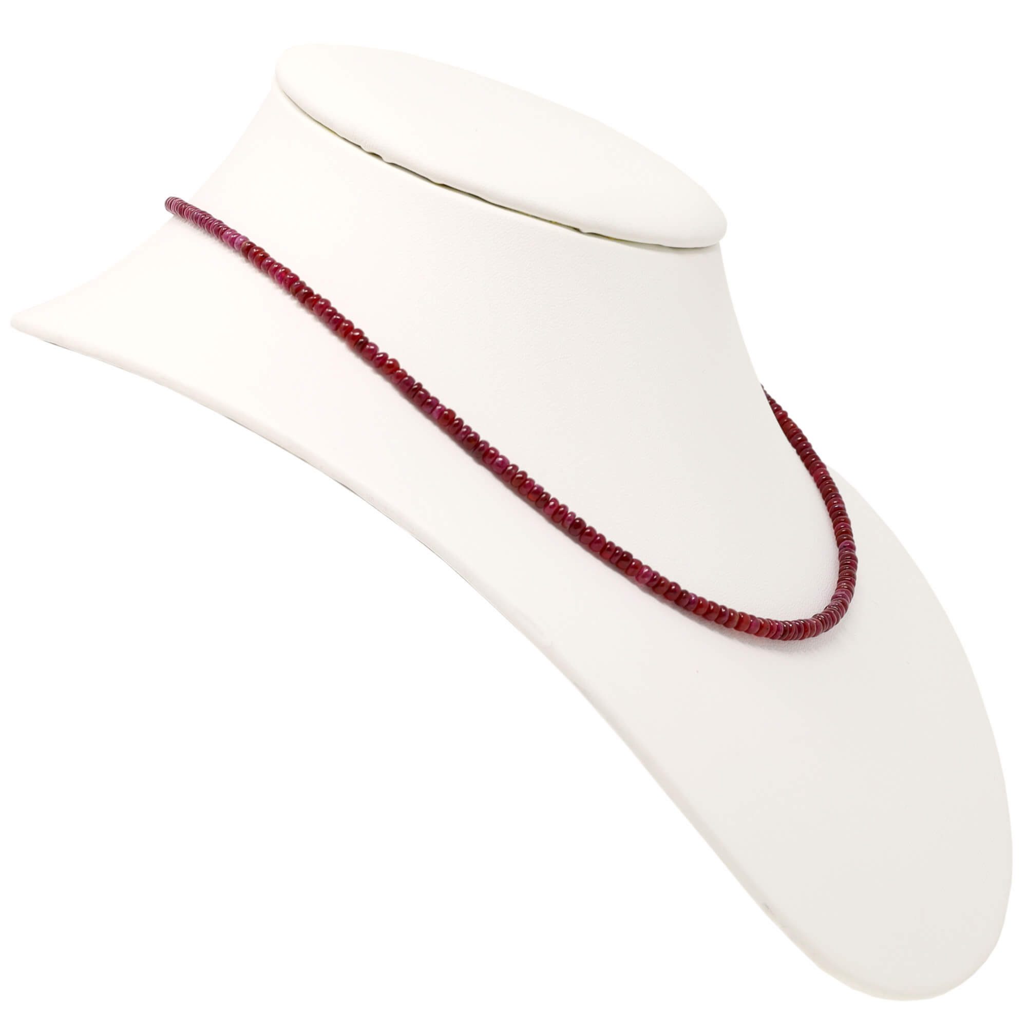 Schmuck Krone Collier Kette Collier aus echtem Rubin, Silber 925