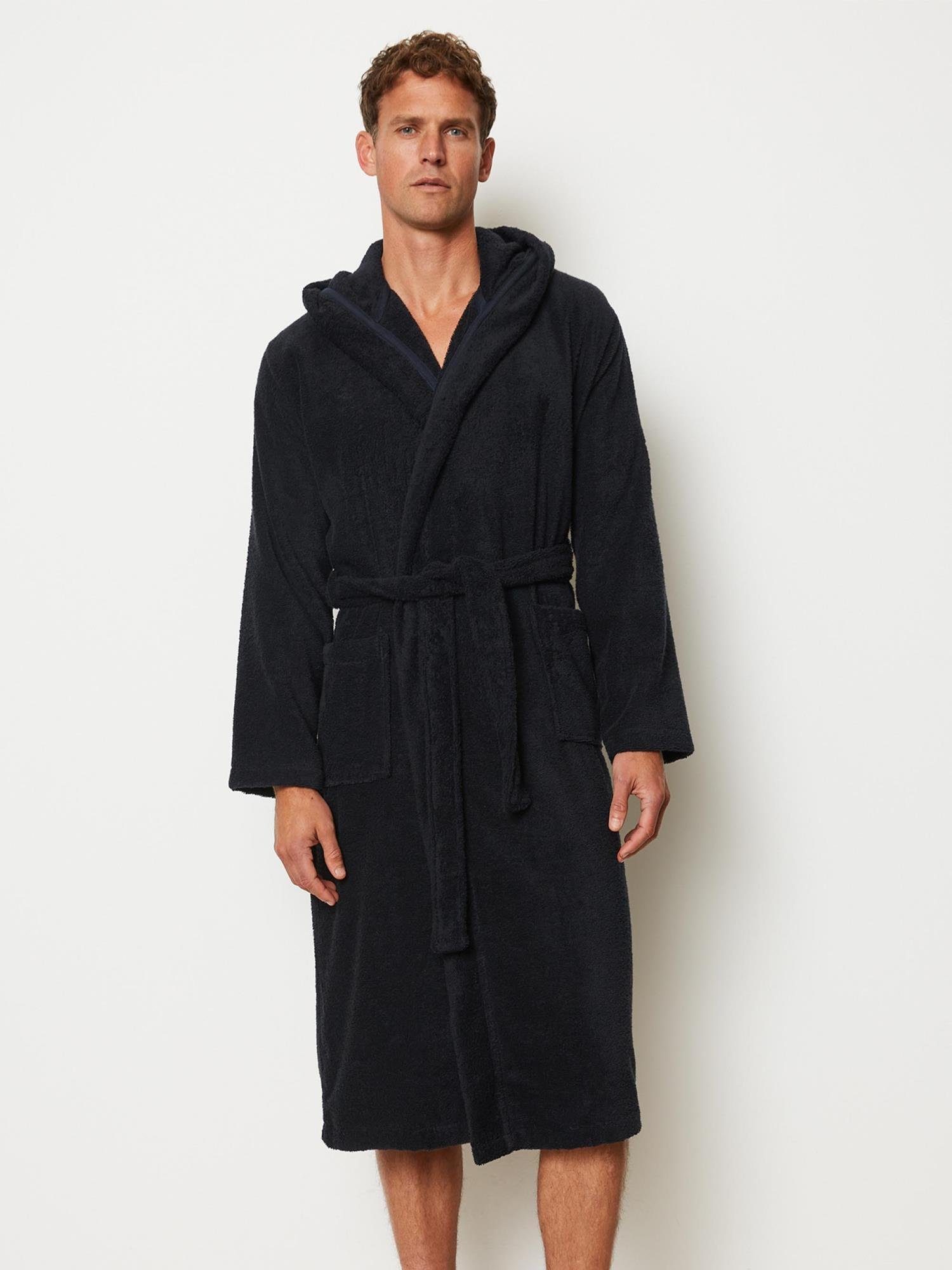 Marc O'Polo Home Herrenbademantel Timeless Men, Langform, Baumwolle, Kapuze günstig online kaufen