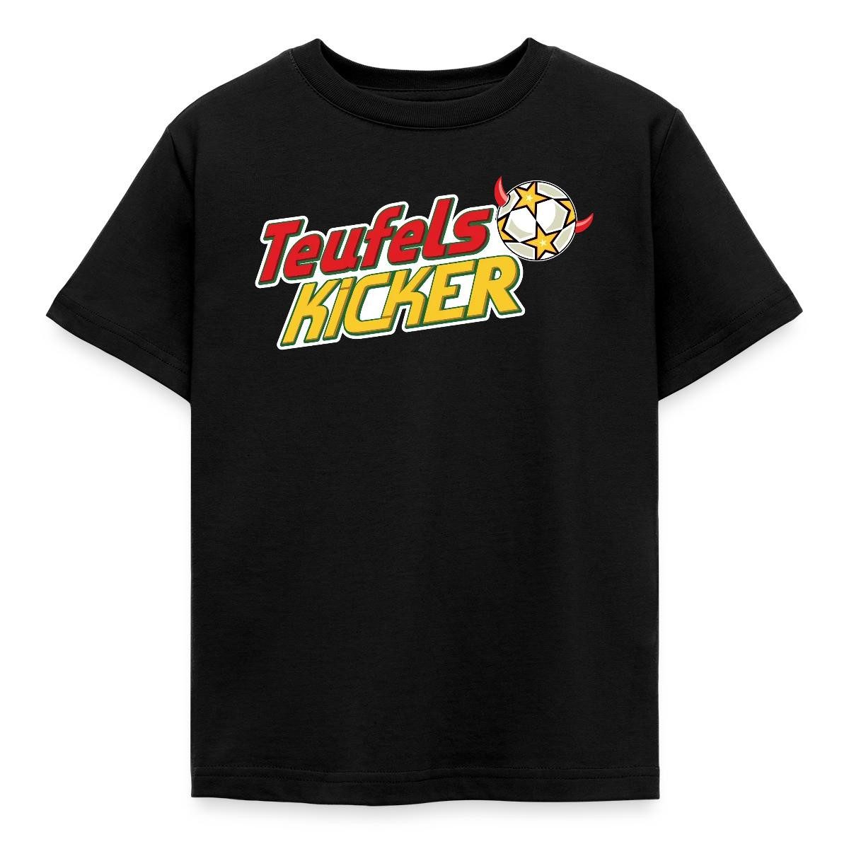 T-Shirt Teufelskicker Logo Mit Fußball Kinder T-Shirt