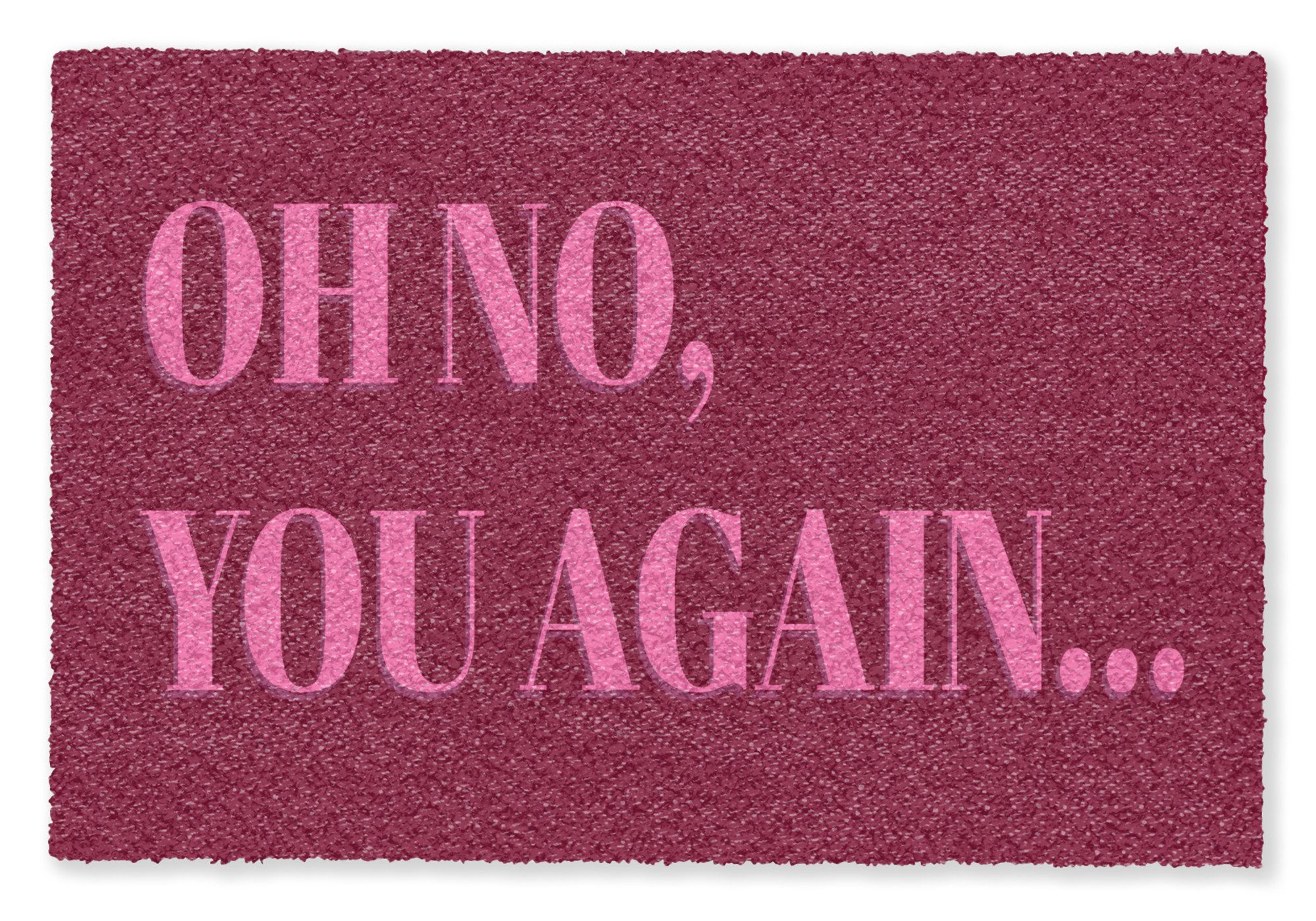 MuchoWow Fußmatte Zitat - burgunderrot, Rechteckig, innen Schmutzfangmatte, Tür, Schmutzfänger Flur, Teppich, 60x40 cm