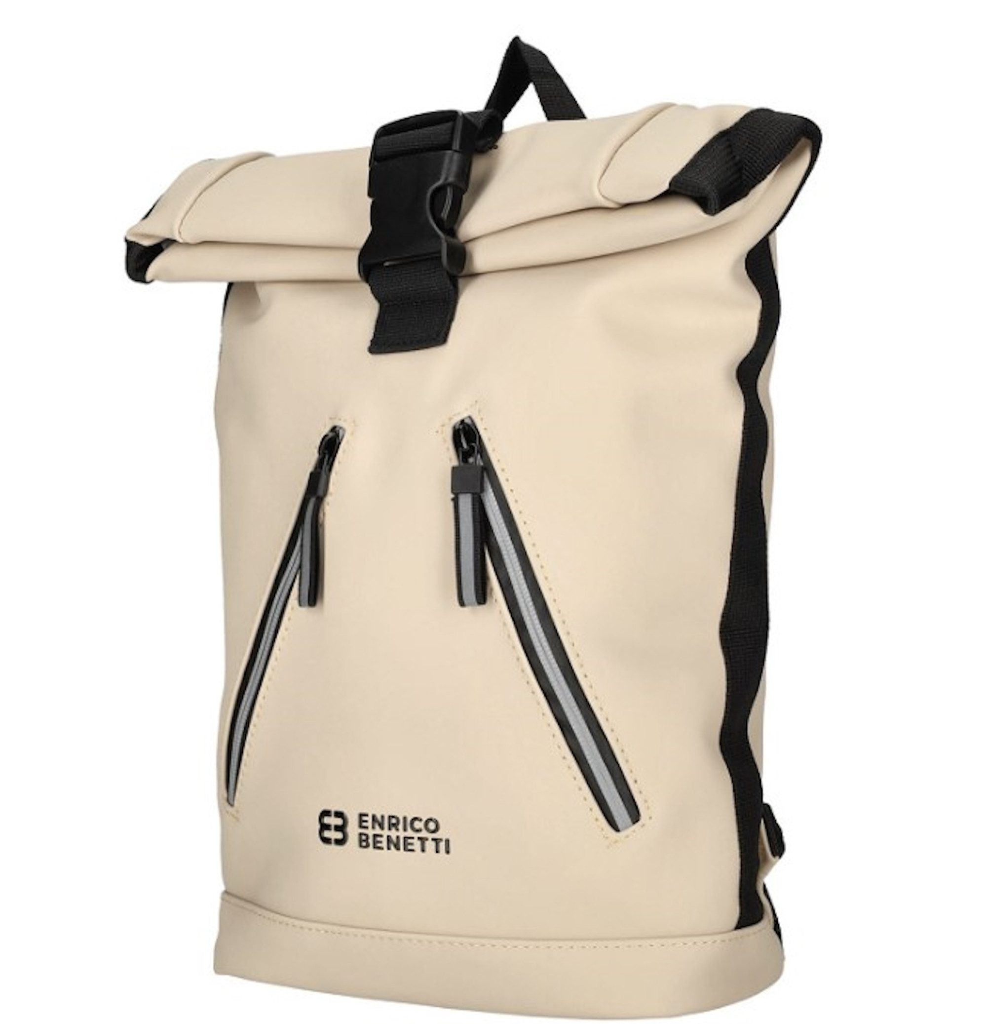 Enrico Benetti Cityrucksack Rolltop in zwei Größen, div. Farben