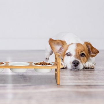 relaxdays Futterstation Futterstation für Hunde höhenverstellbar
