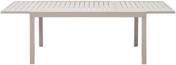 KONIFERA Garten-Essgruppe Palermo, (Set, 9-tlg., 8x Sessel, 1x AZ-Tisch 160-240x100 cm, Aluminium, Textilgewebe), klappbar, 7-fach verstellbare Rückenlehne, Tischplatte aus Alulatten