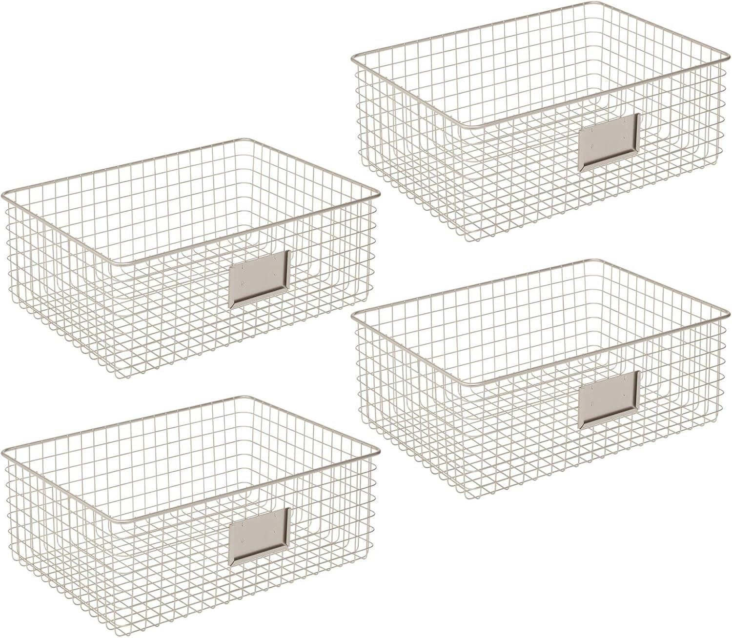 mDesign Aufbewahrungssystem mDesign Allzweckkorb Aufbewahrung Drahtkorb Organizer 4er-Set Metall