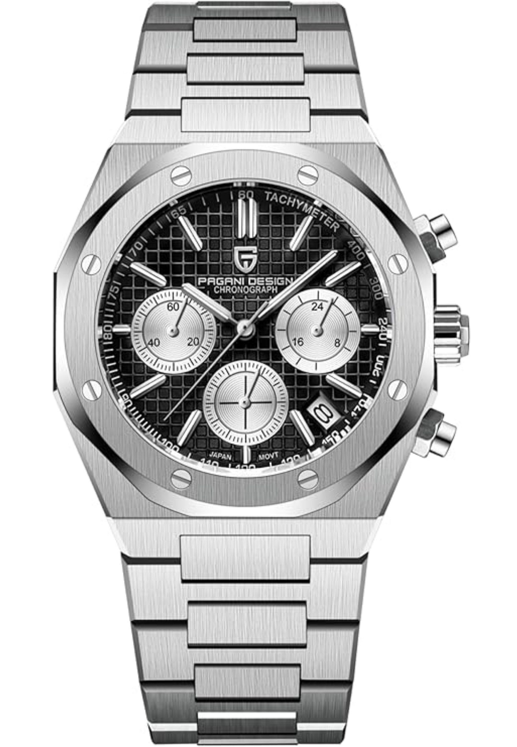 Pagani Design Quarzuhr Herren Uhr Chronograph Armbanduhr Edelstahl Blau Sch günstig online kaufen