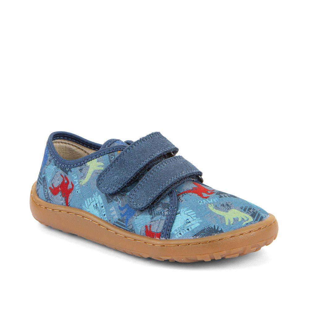 froddo® BAREFOOT CANVAS Barfußschuh Sneaker, Klettschuh mit Baumwollfutter, Klett-Hausschuh