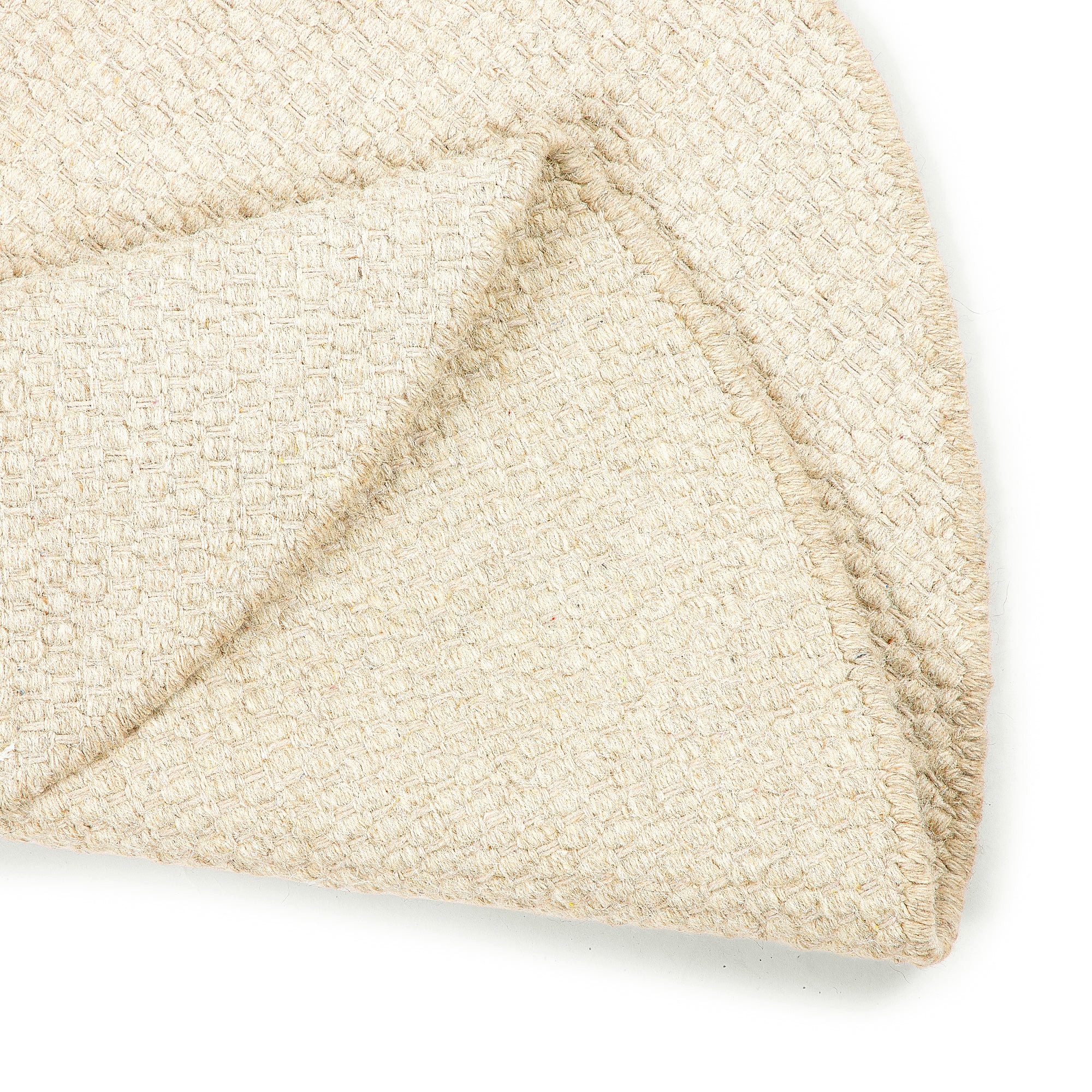 Elegant Floors Teppich Wollteppich Elfenbein 40x60 cm Schurwolle handgewebt Boho, Rechteckig, Höhe: 9 mm, Weiche Haptik, pflegeleicht und für Fußbodenheizung geeignet