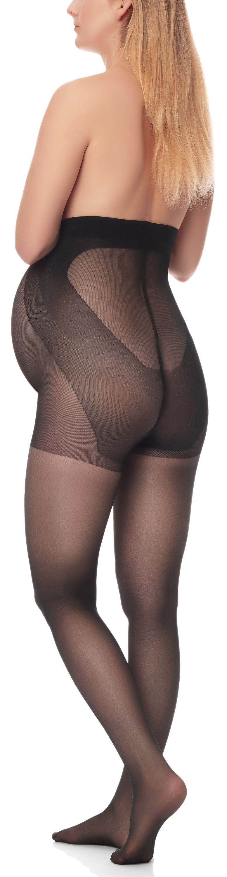 Antie Strumpfhose Damen Schwangerschaft Strumpfhose Schwarz (1 20 DEN DEN M5108 St) 20