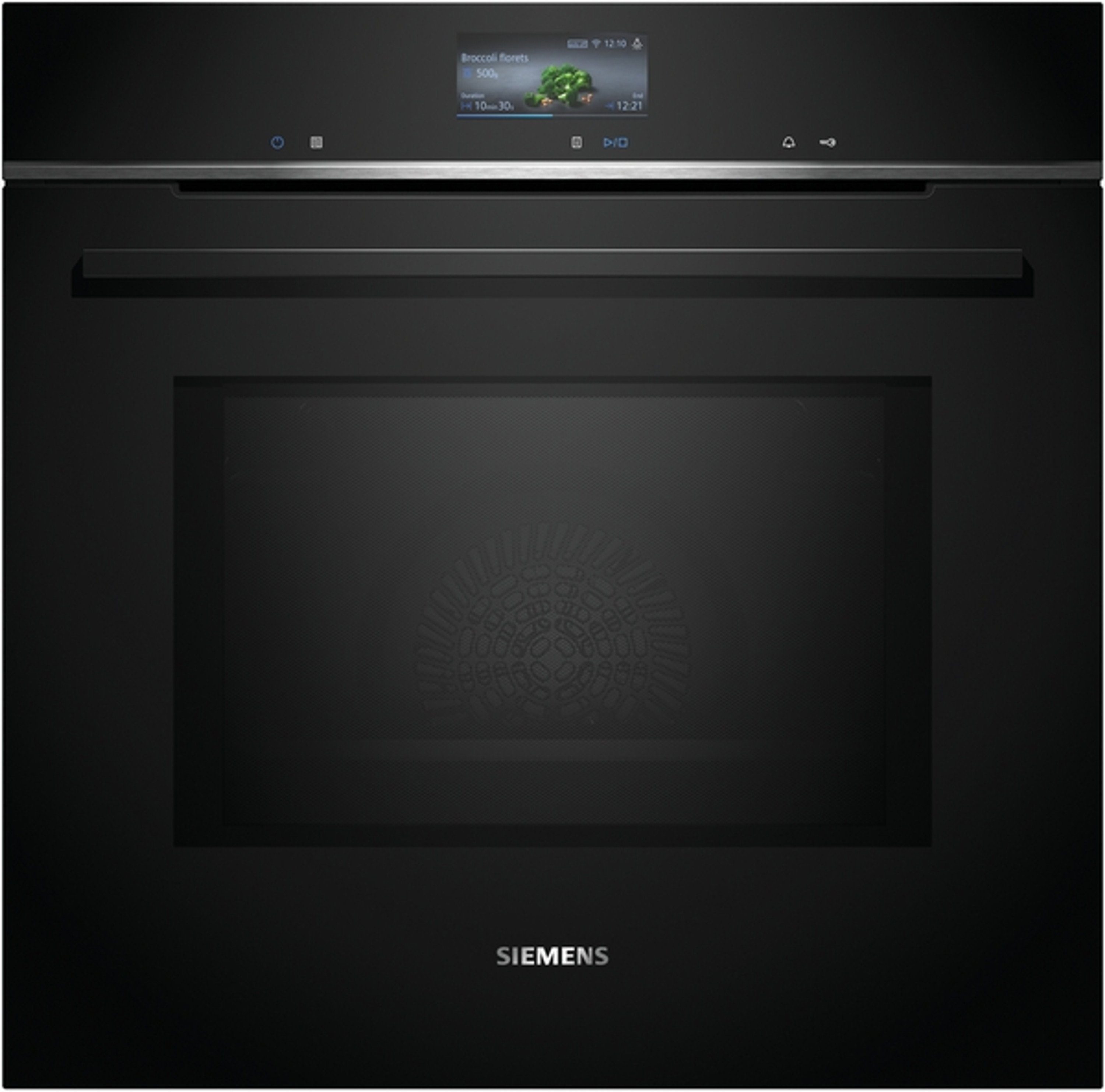 SIEMENS Backofen mit Mikrowelle iQ700/HM736GAB1 HM736GAB1, mit 1-fach Teleskop Auszug, Normalauszug, ecoClean,humidClean Plus, Home Connect, 4D Heißluft