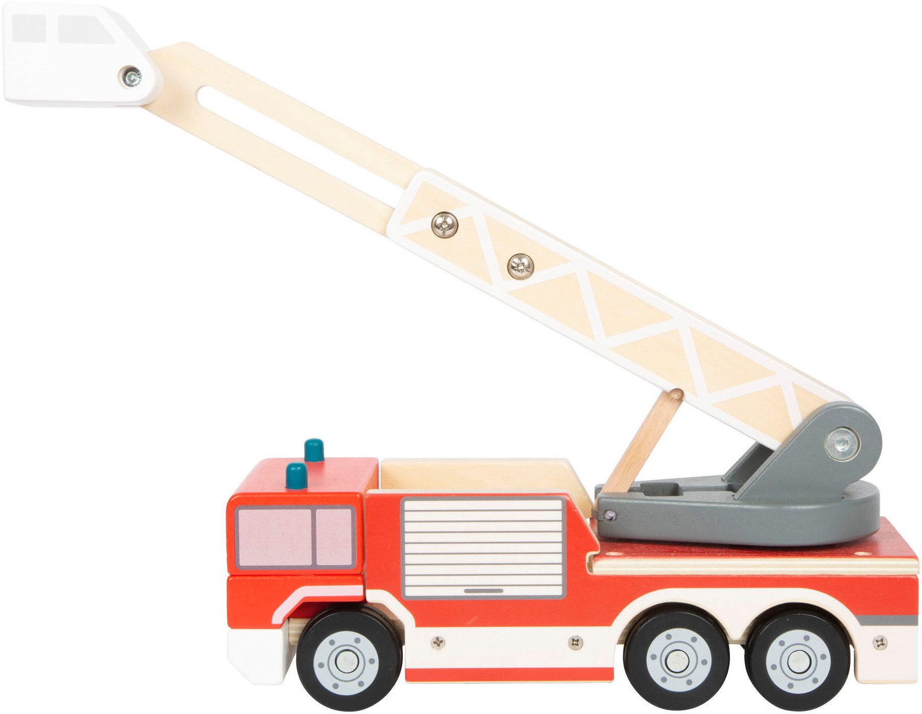 Small Foot Spielzeug-Feuerwehr Feuerwehr mit Drehleiter – Bild 5 von 5