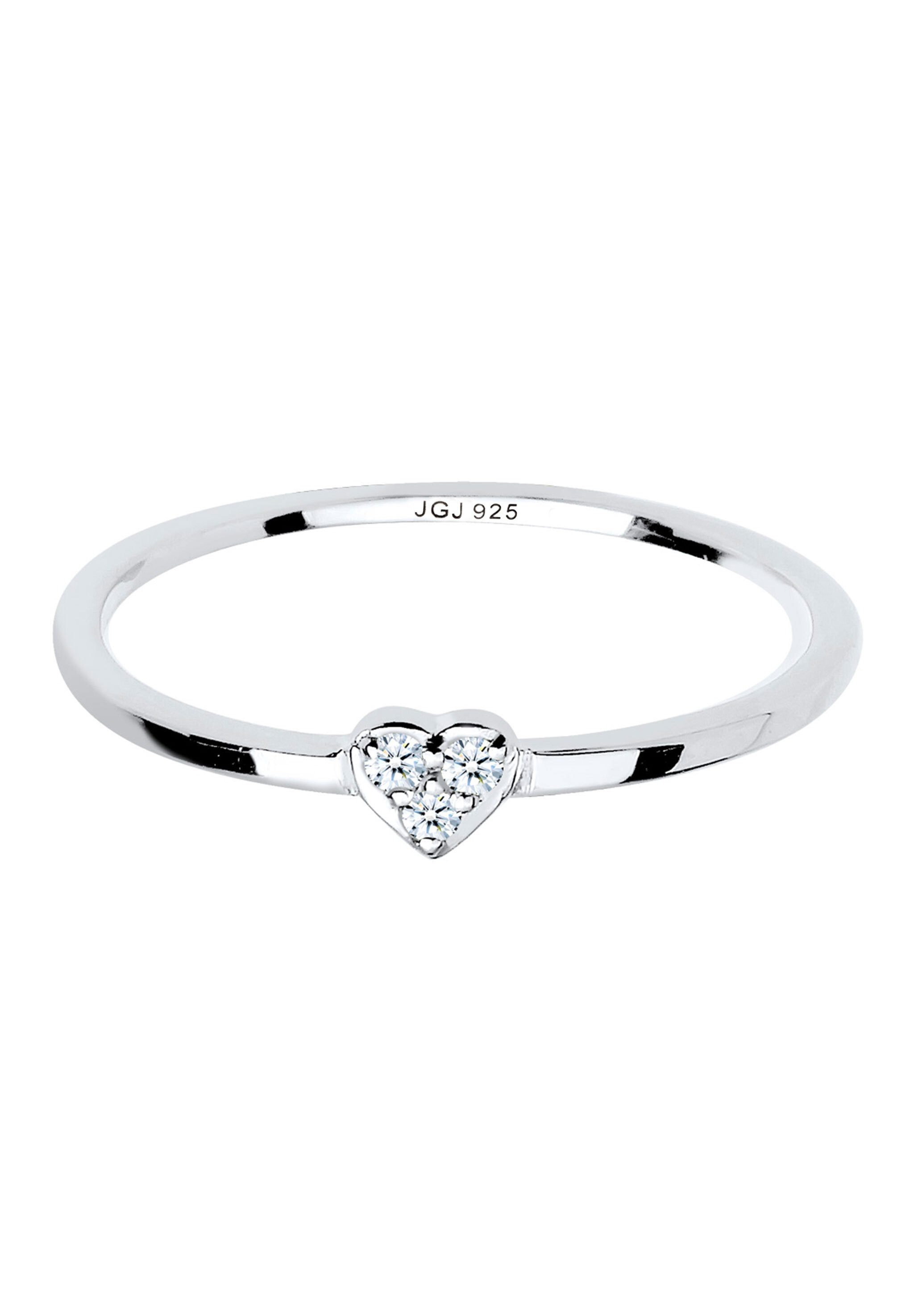 Elli DIAMONDS Verlobungsring Herz Symbol Diamant 0.04 ct. 925 Silber günstig online kaufen