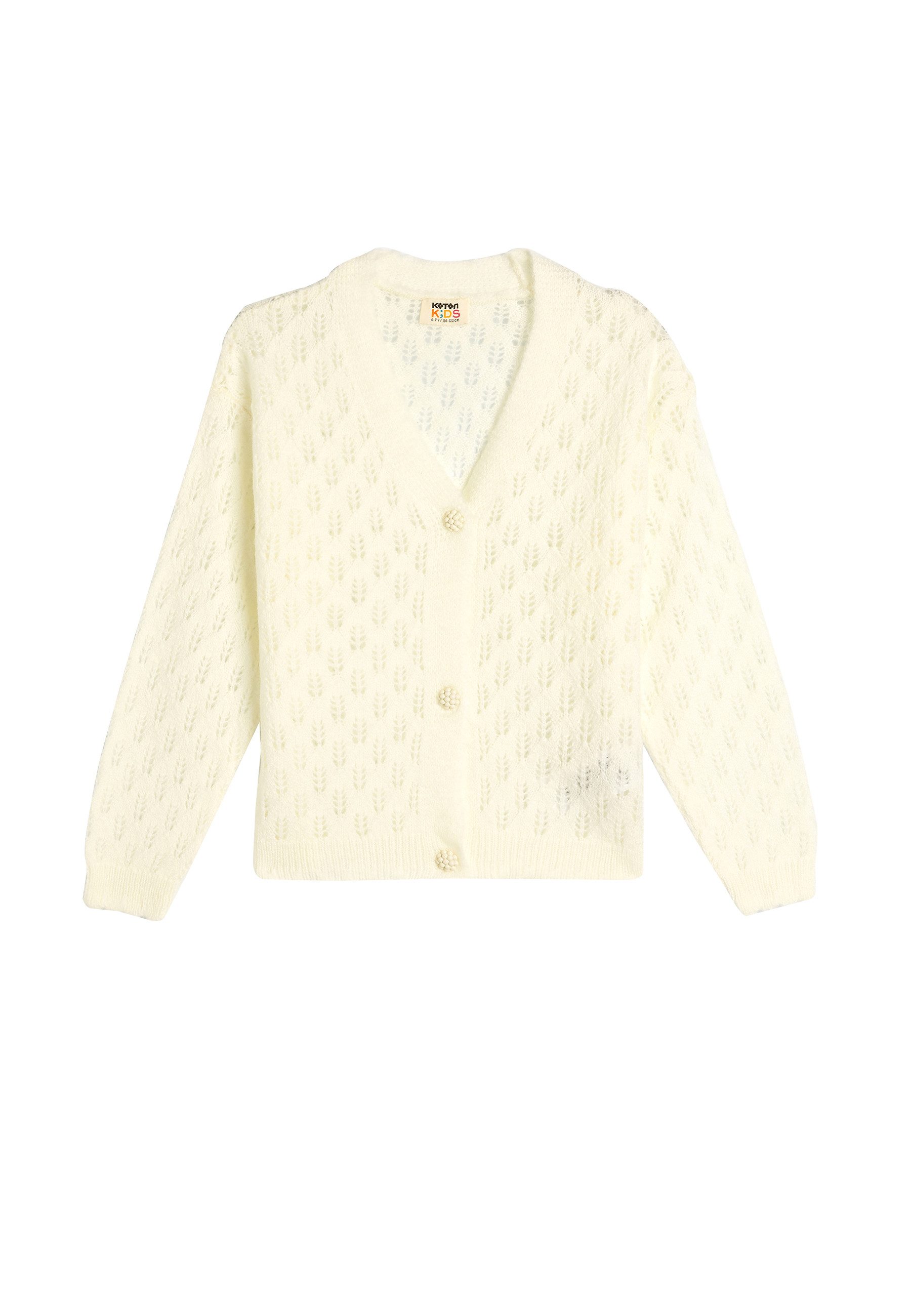 Cardigan V-Kragen Ajour