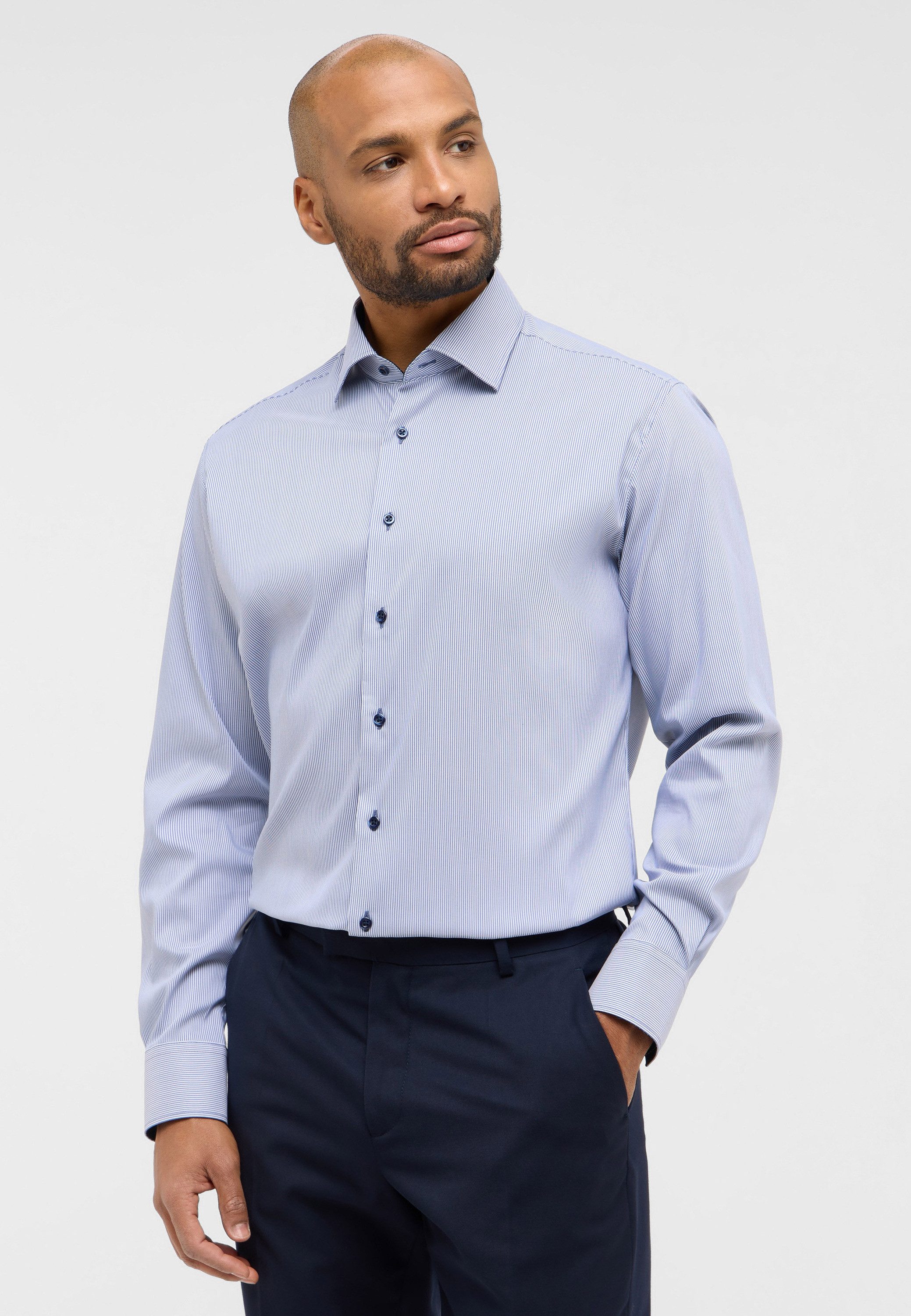 Eterna Langarmhemd MODERN FIT EASY IRON (bügelleicht)