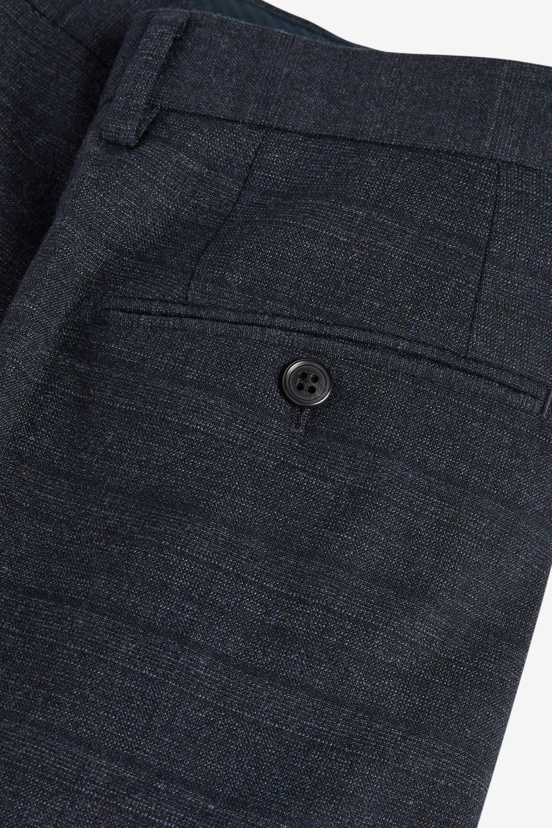Next Anzughose aus Wollgemisch: (1-tlg) Karo-Anzug Skinny Hose Fit