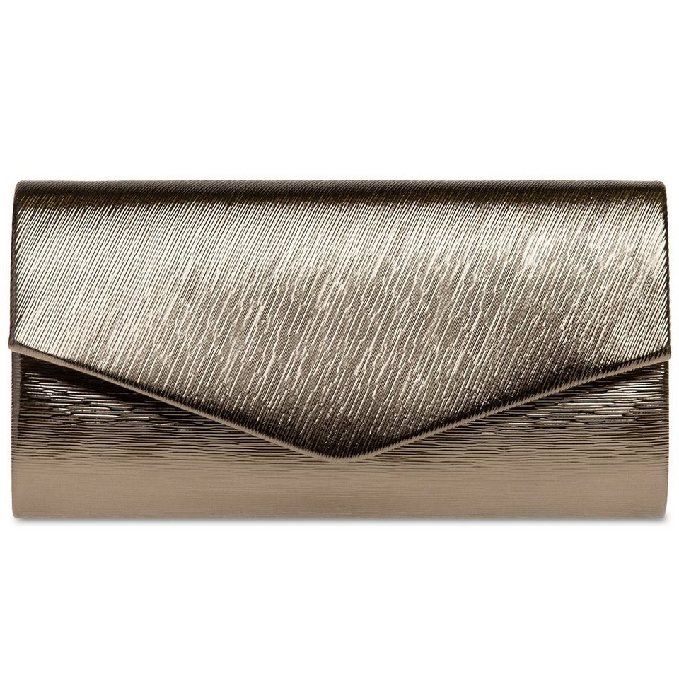 CASPAR TA374 kleine elegante metallic Damen Clutch Tasche Abendtasche Quadrat