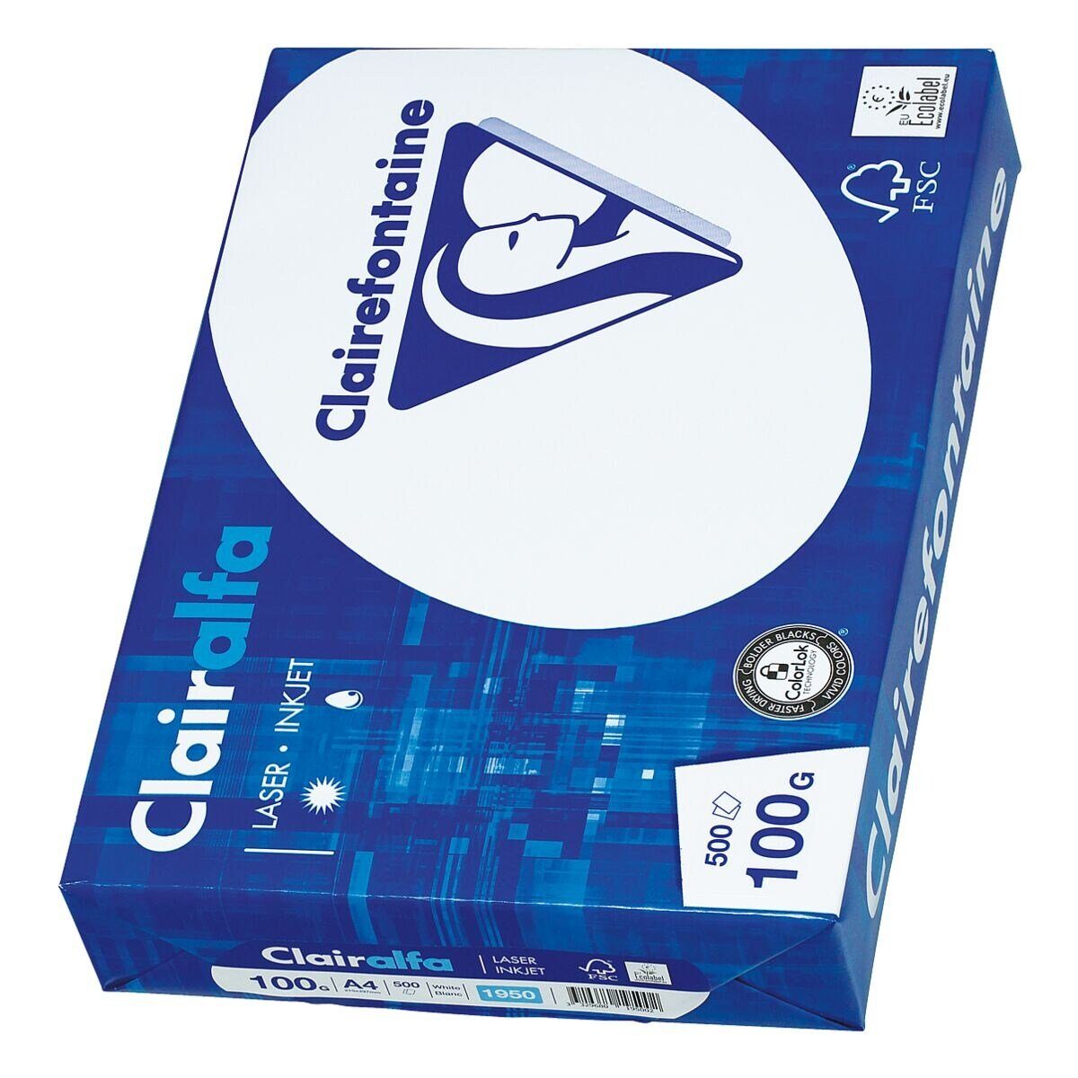 CLAIREFONTAINE Druckerpapier Clairefontaine 1950C Kopierpapier Clairalfa  DIN A4 100 g/qm 500 Blatt
