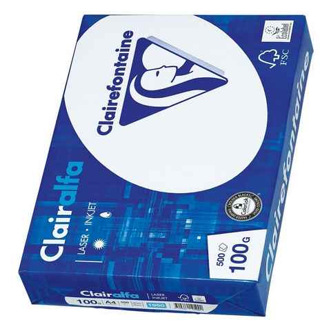 CLAIREFONTAINE Druckerpapier Clairalfa 1950, Format DIN A4, 100 g/m², 171 CIE, 500 Blatt